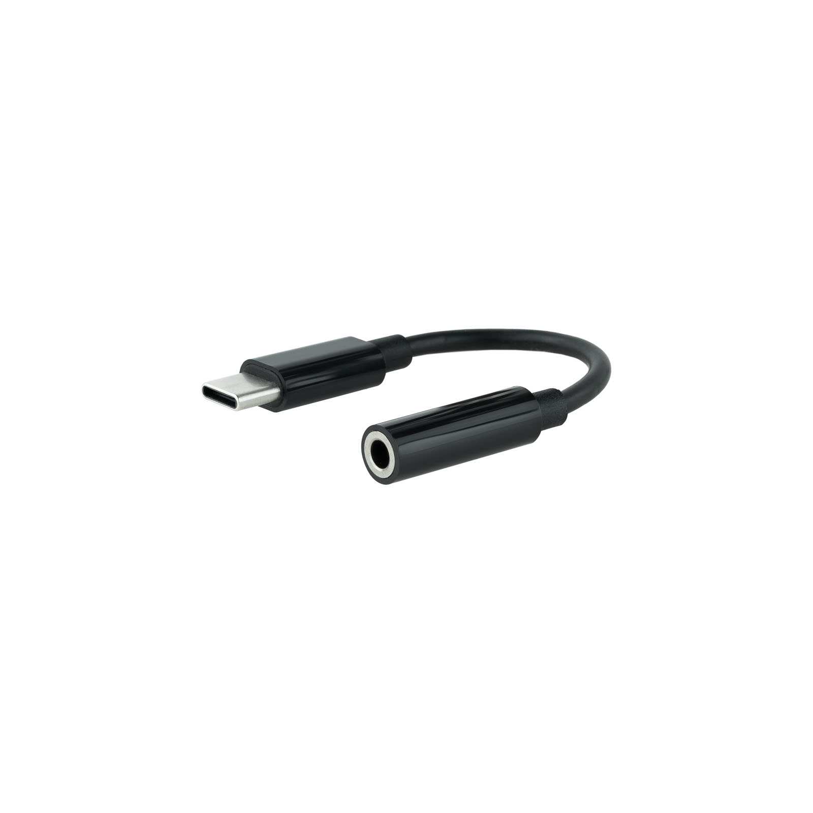 Nanocable Adaptateur Audio USB-C vers Jack 3.5 Mâle/Femelle 11cm Noir