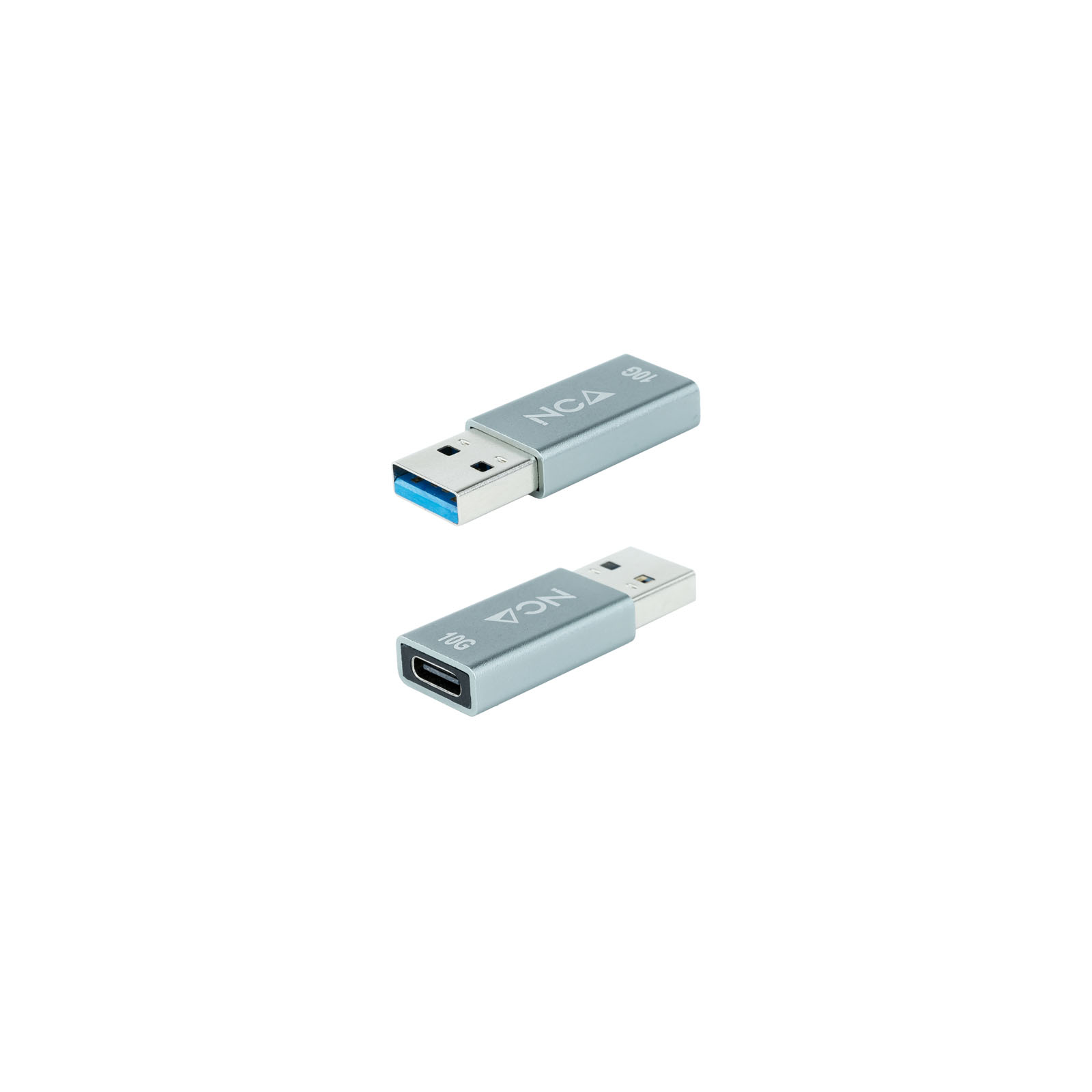 Nanocable Adaptateur USB 3.1 vers USB-C Mâle/Femelle Gris
