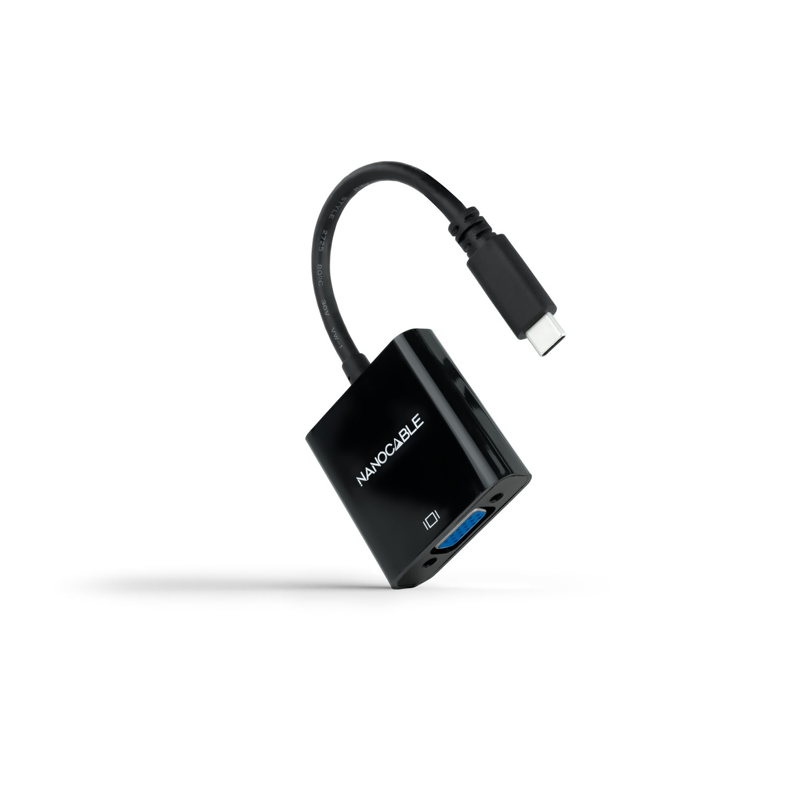 Nanocable Adaptateur USB-C 3.1 vers VGA Mâle/Femelle 10 cm Noir
