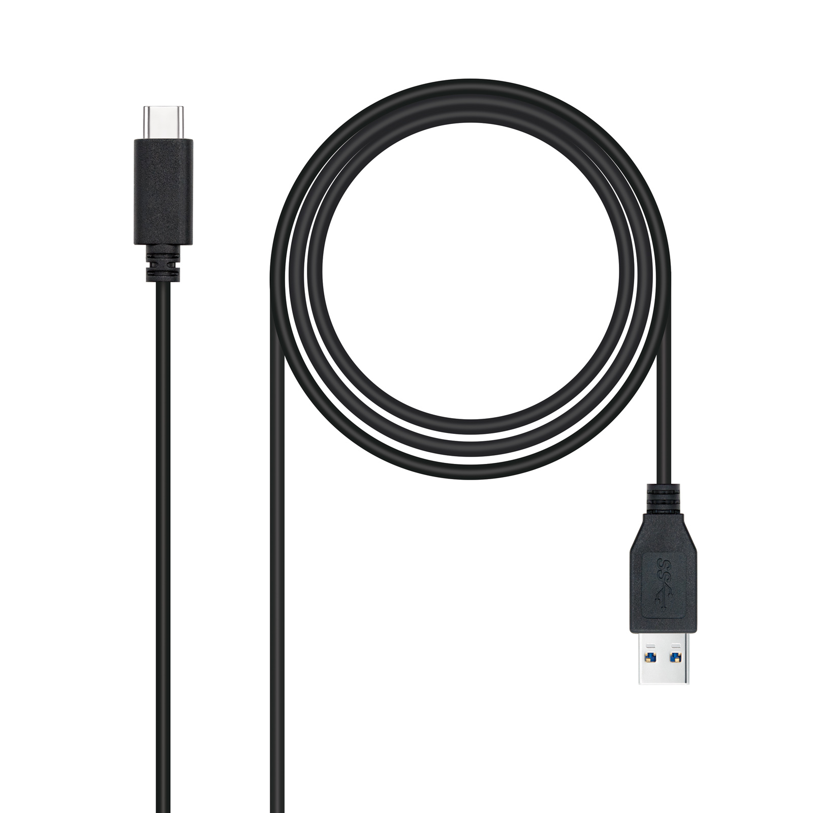 Nanocable Câble USB-A/C 3.1 M/M 2m (Noir)