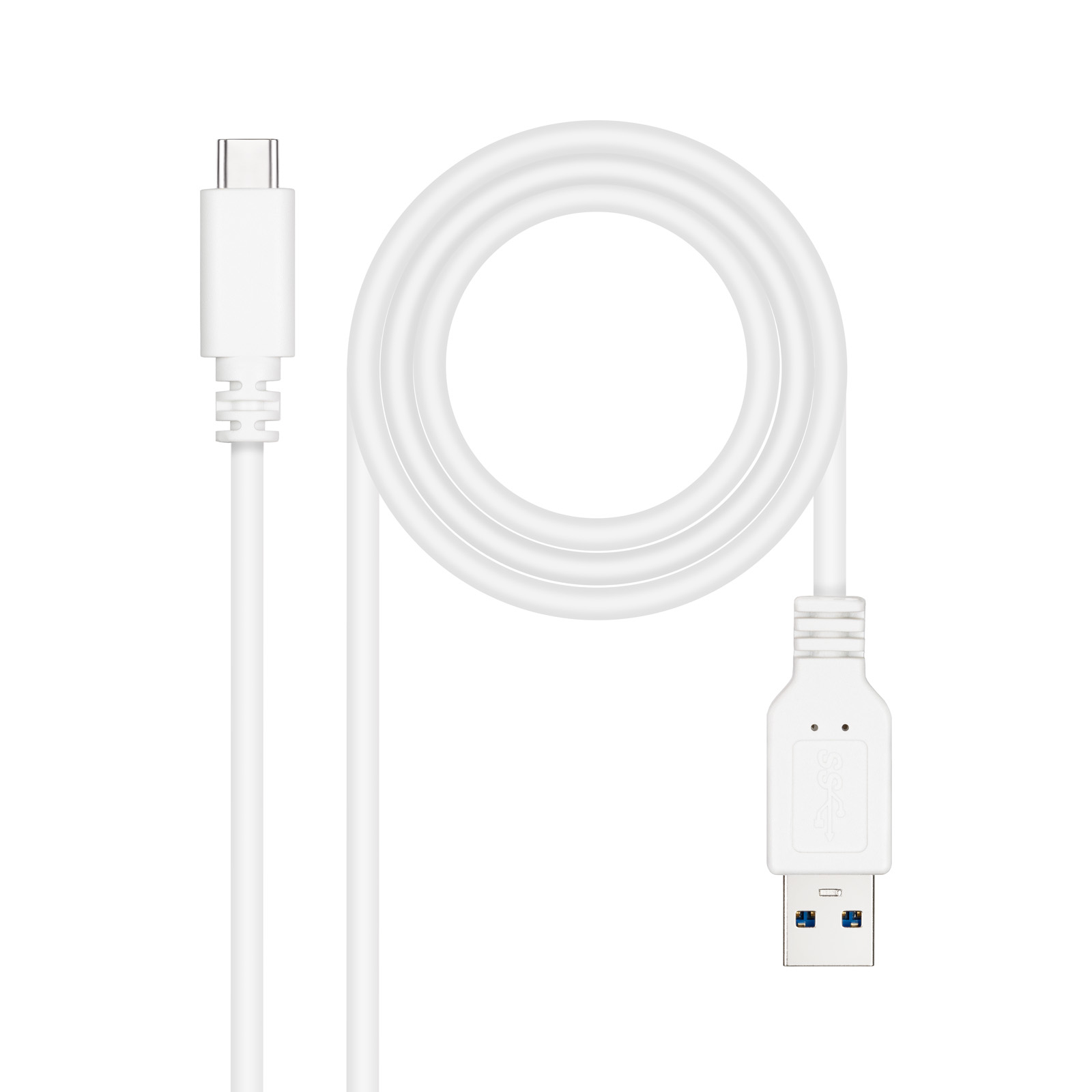 Nanocable Câble USB-A/C 3.1 M/M 2m (Blanc)