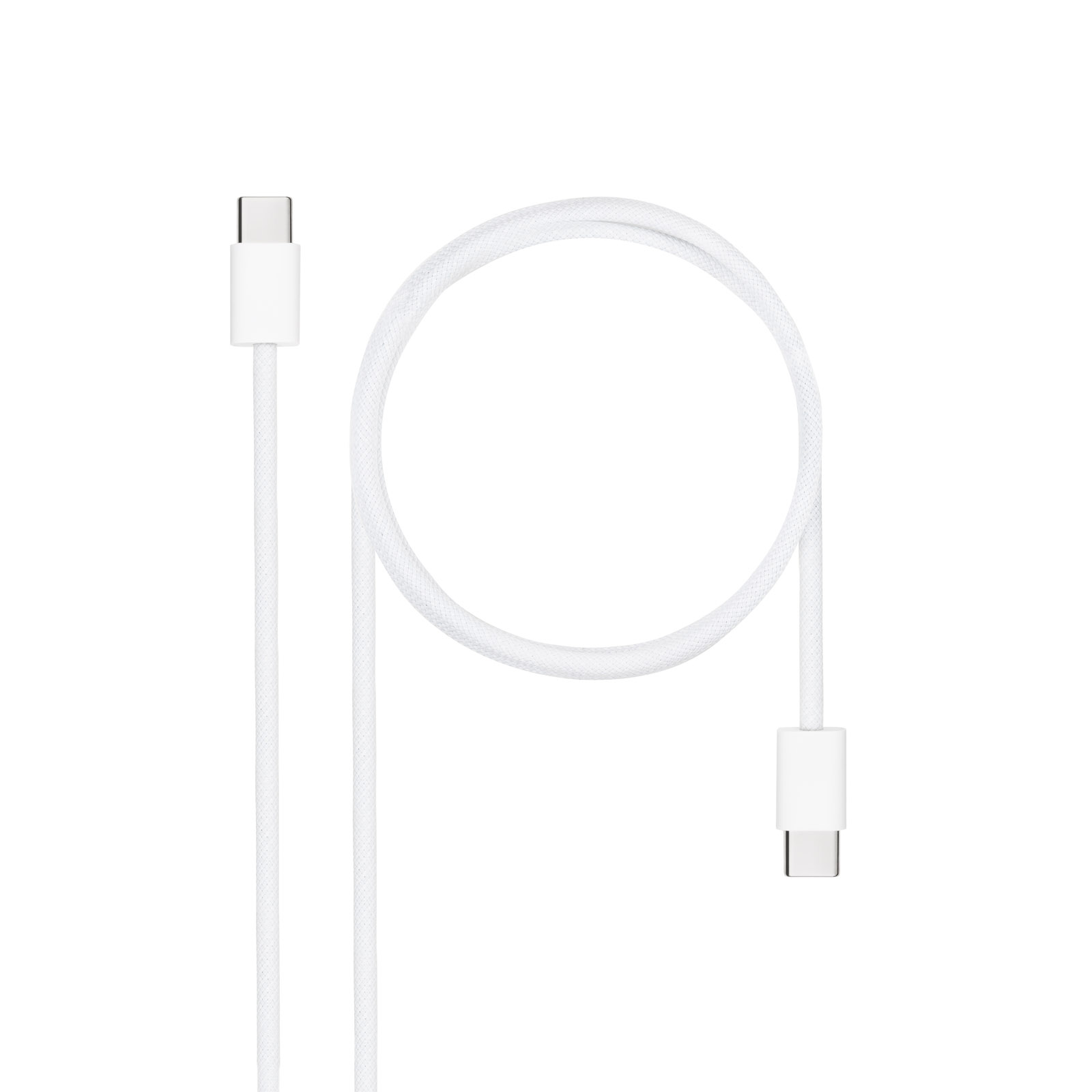 Nanocable Câble USB-C 10.01.6001-CO 60 W 3 A 1 m Charge rapide Blanc Coton