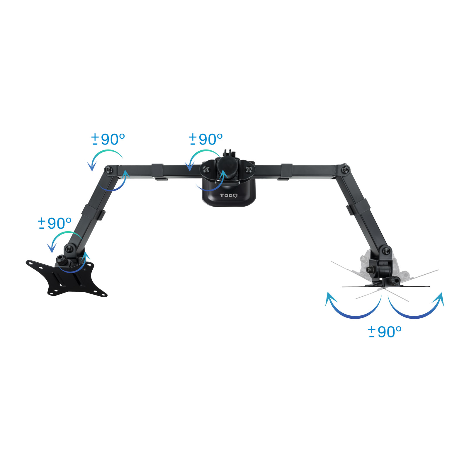 TooQ Technology Support Double écran à fixer Tooq DB1802TN de 17