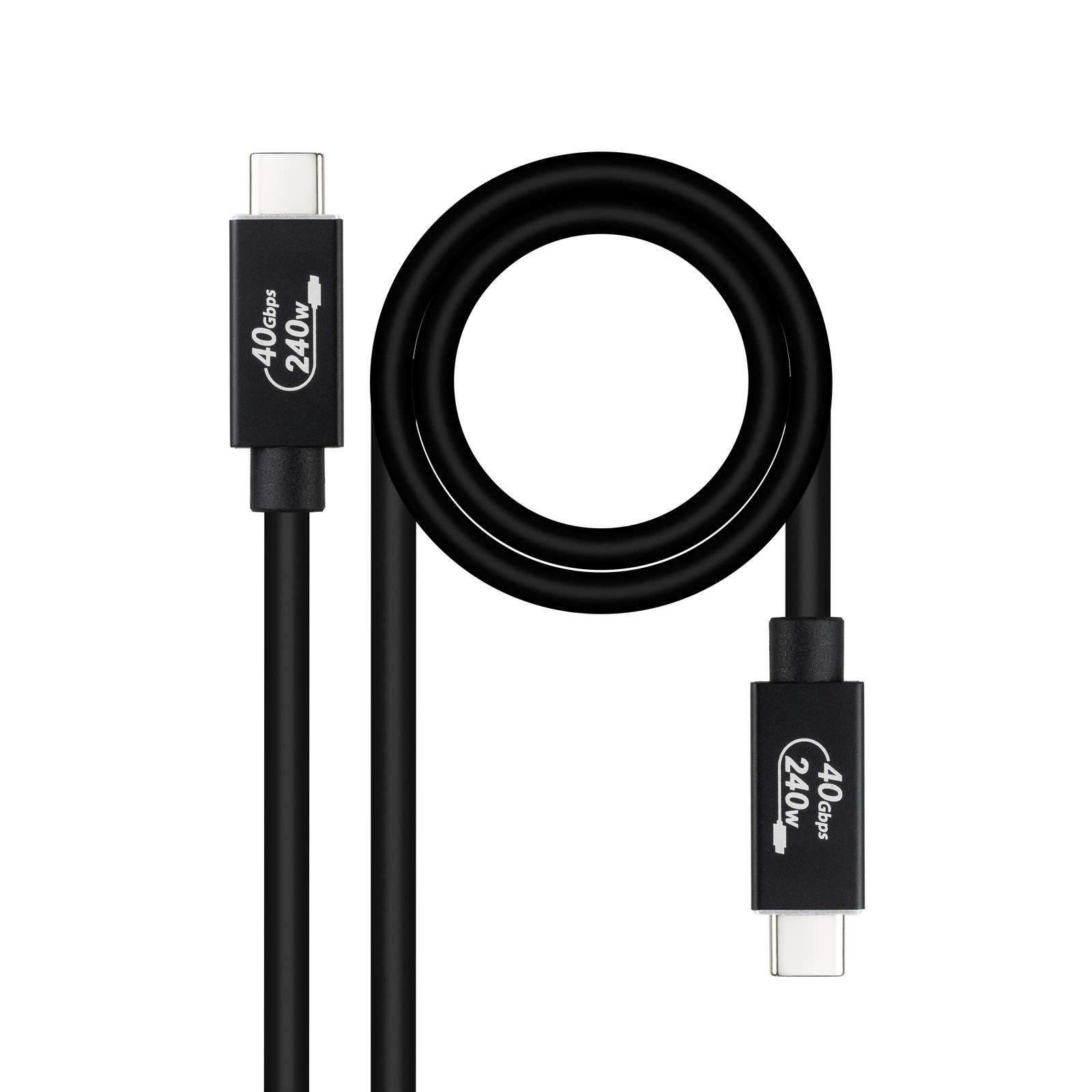Nanocable Câble  USB-C 4 M/M 1m 240W (Noir)