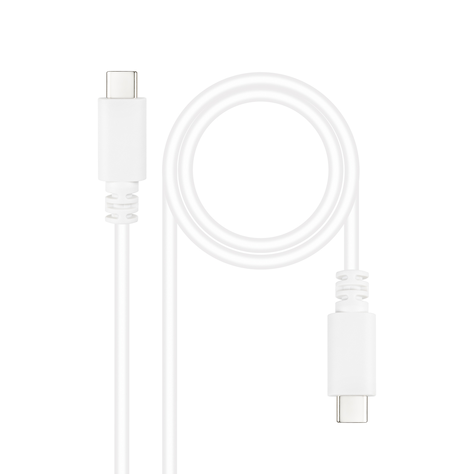 Nanocable Câble  USB-C 2.0 M/M 1m (Blanc)