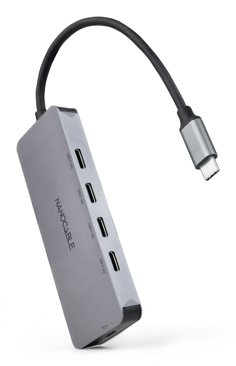 Nanocable Hub USB-C 3.2 - 3 ports (Gris)