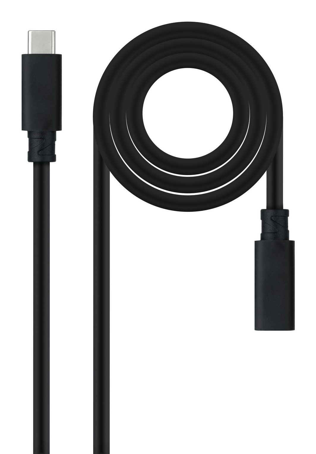 Nanocable Cable Prolongateur USB-C 10.01.4501 1m 20Gbps 100W Noir