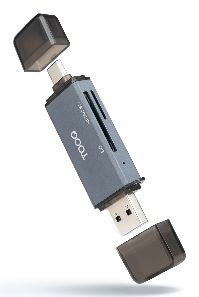TooQ Technology Lecteur de Cartes externe USB-A/C 3.2 TooQ TQR-3001G (Gris)