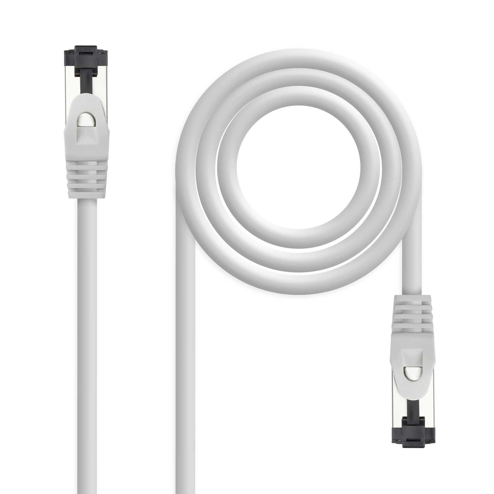 Nanocable Câble/Cordon réseau RJ45 Catégorie 8 SSTP (S/FTP) 10m (Gris)