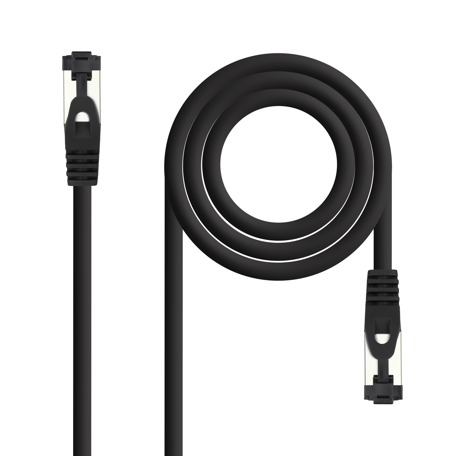 Nanocable Câble/Cordon réseau RJ45 Catégorie 8 SSTP (S/FTP) 10m (Noir)