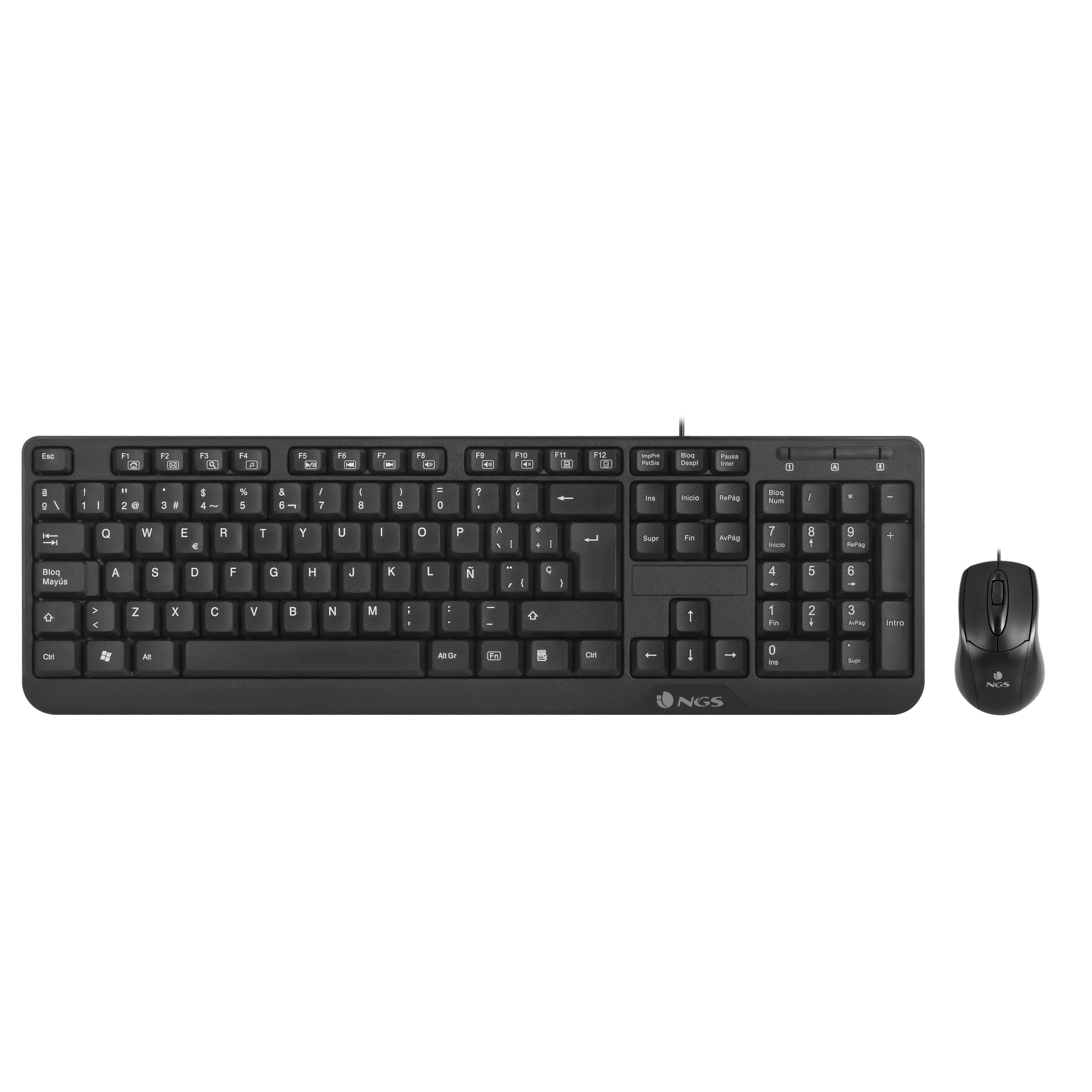 NGS Cocoa Kit Teclado Multimedia + Ratón