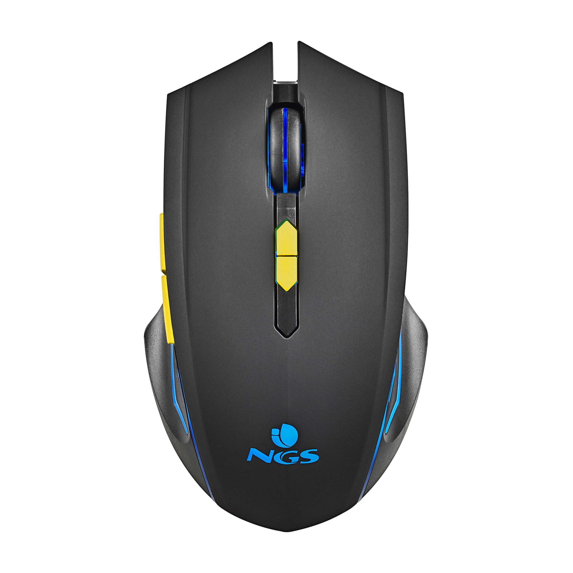 NGS Souris de jeu sans fil GMX-200 ultralégère à LED arc-en-ciel 3 200 DPI, noire