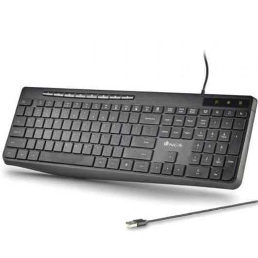 NGS Clavier Spectra à membrane ultra-slim silencieux USB-A avec touches multimédia