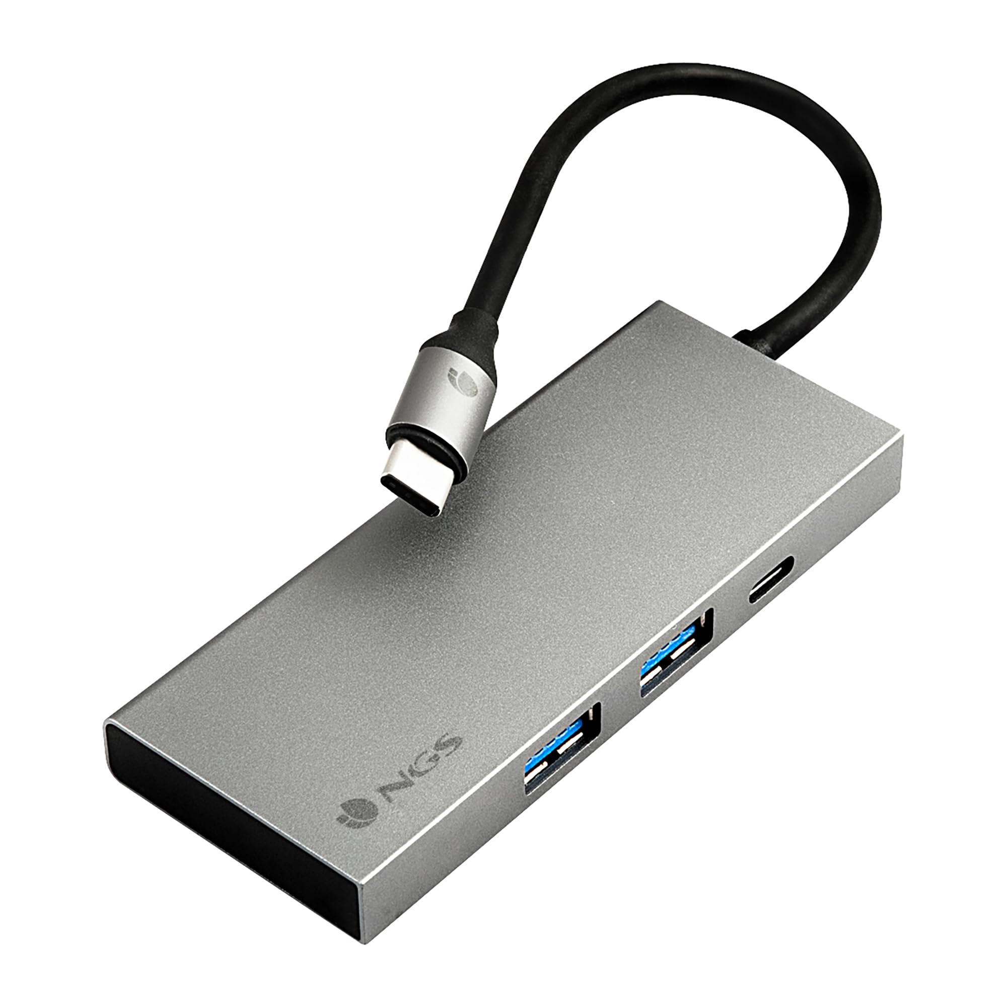 NGS Adaptateur USB-C 3.0 Wonder Dock4 Pro vers HDMI, 2x USB-A et 1x USB-C (Argent)