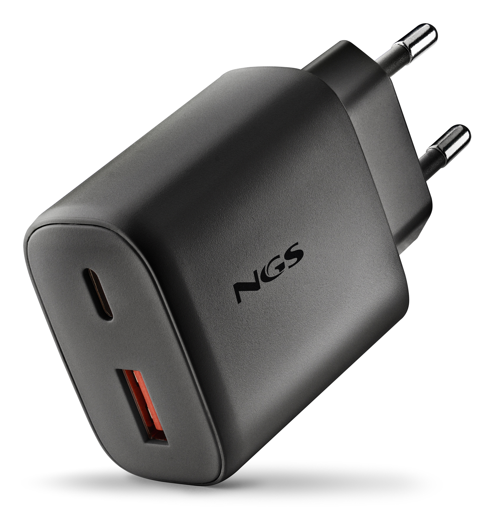NGS Chargeur secteur Era 1x USB-C + 1x USB-A 45W (Noir)
