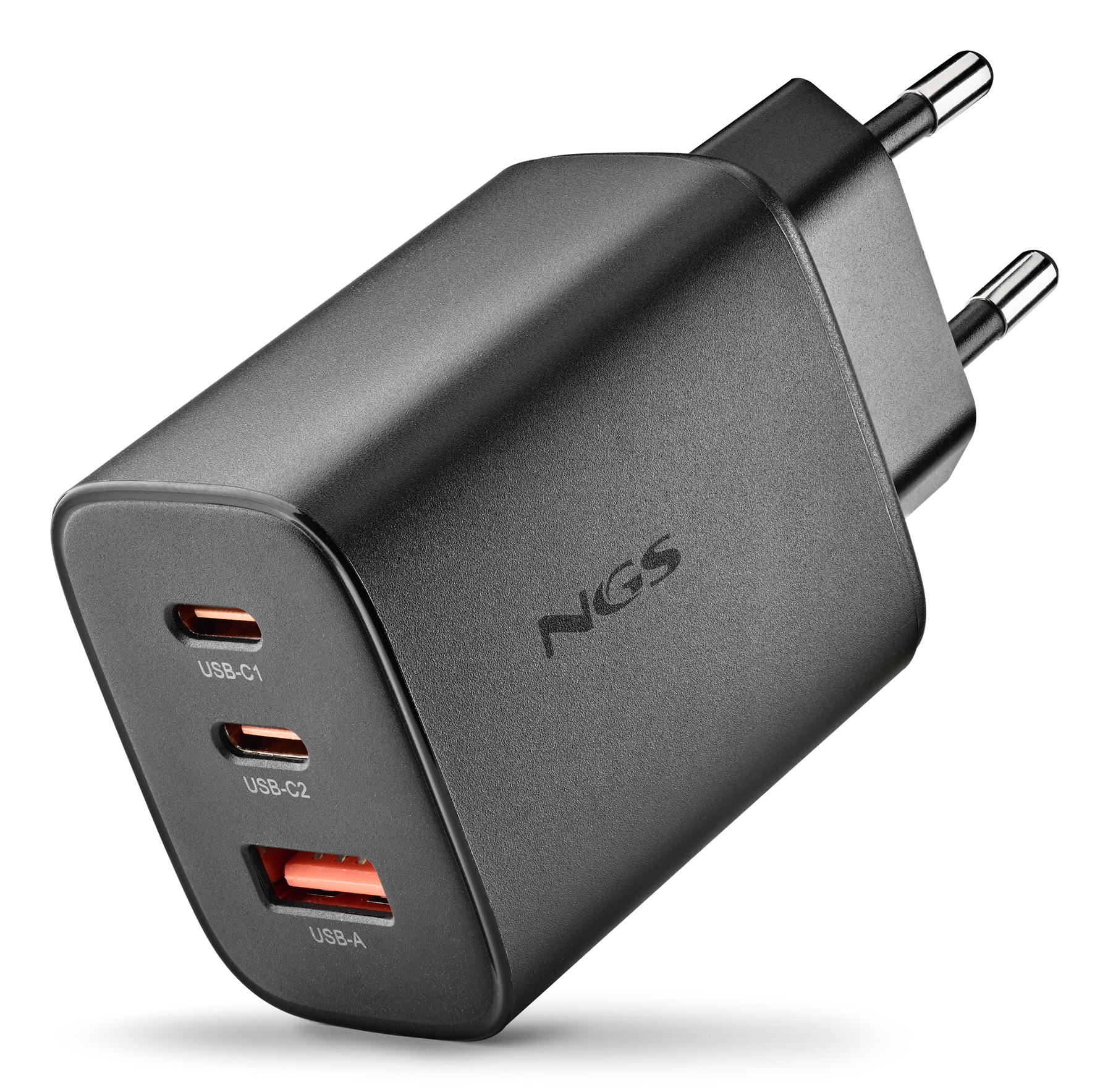 NGS Chargeur secteur Era 2x USB-C + 1x USB-A 65W (Noir)