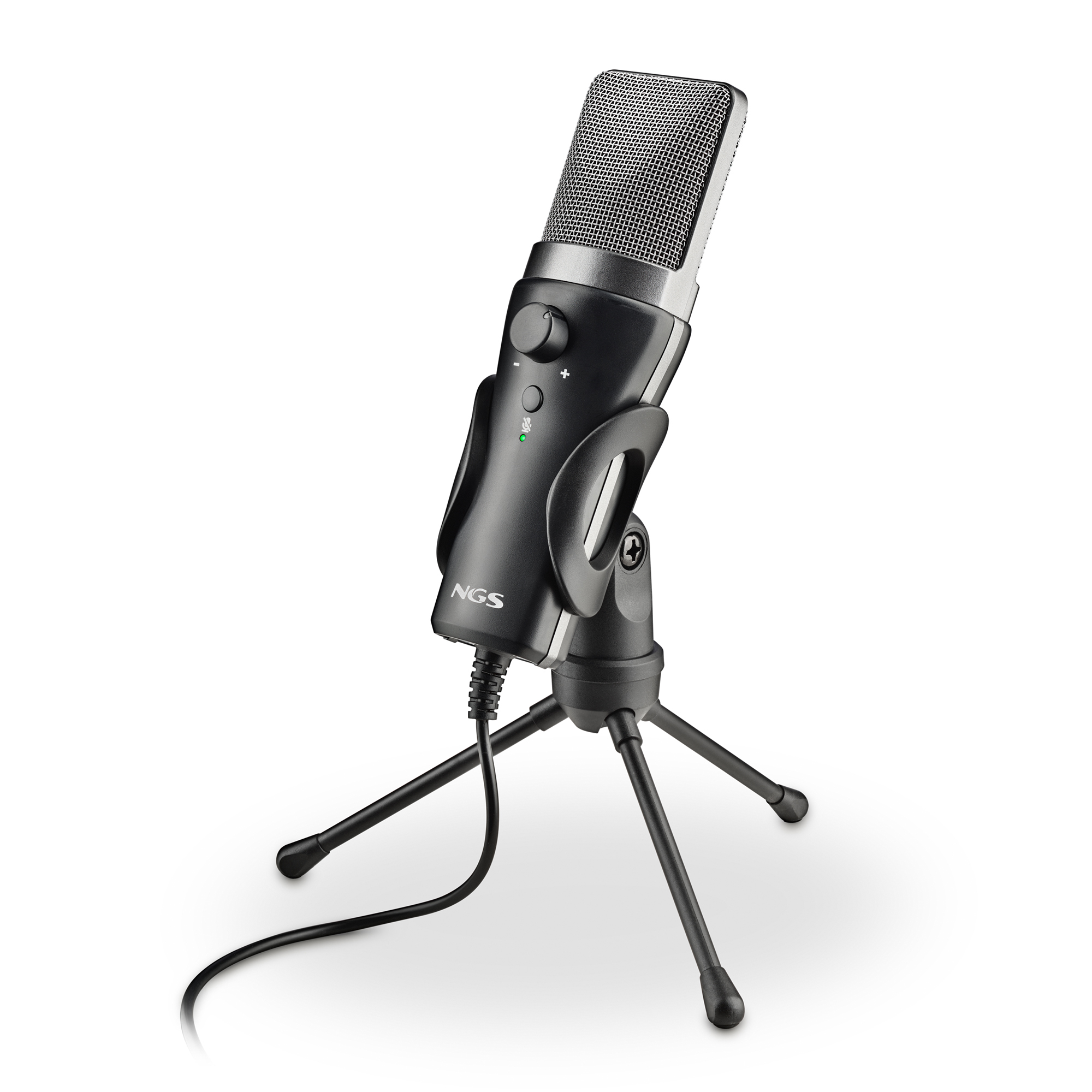 NGS Microphone sur pied MS120 USB (Noir)