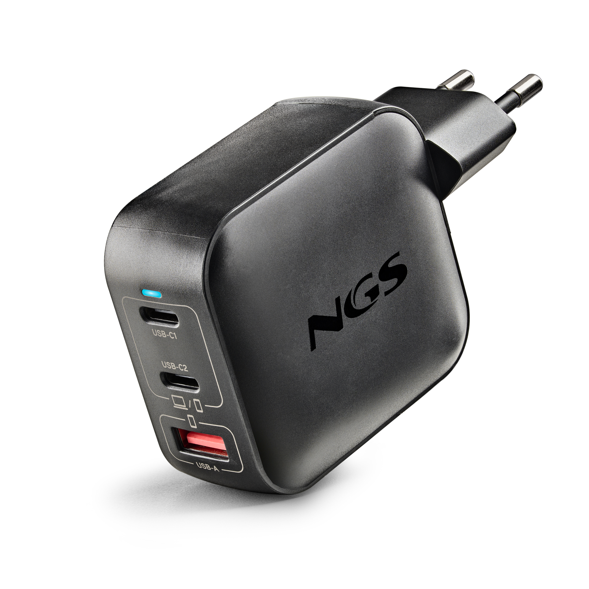 NGS Chargeur secteur  Bud Tiny 2x USB-C + 1x USB-A 100W (Noir)