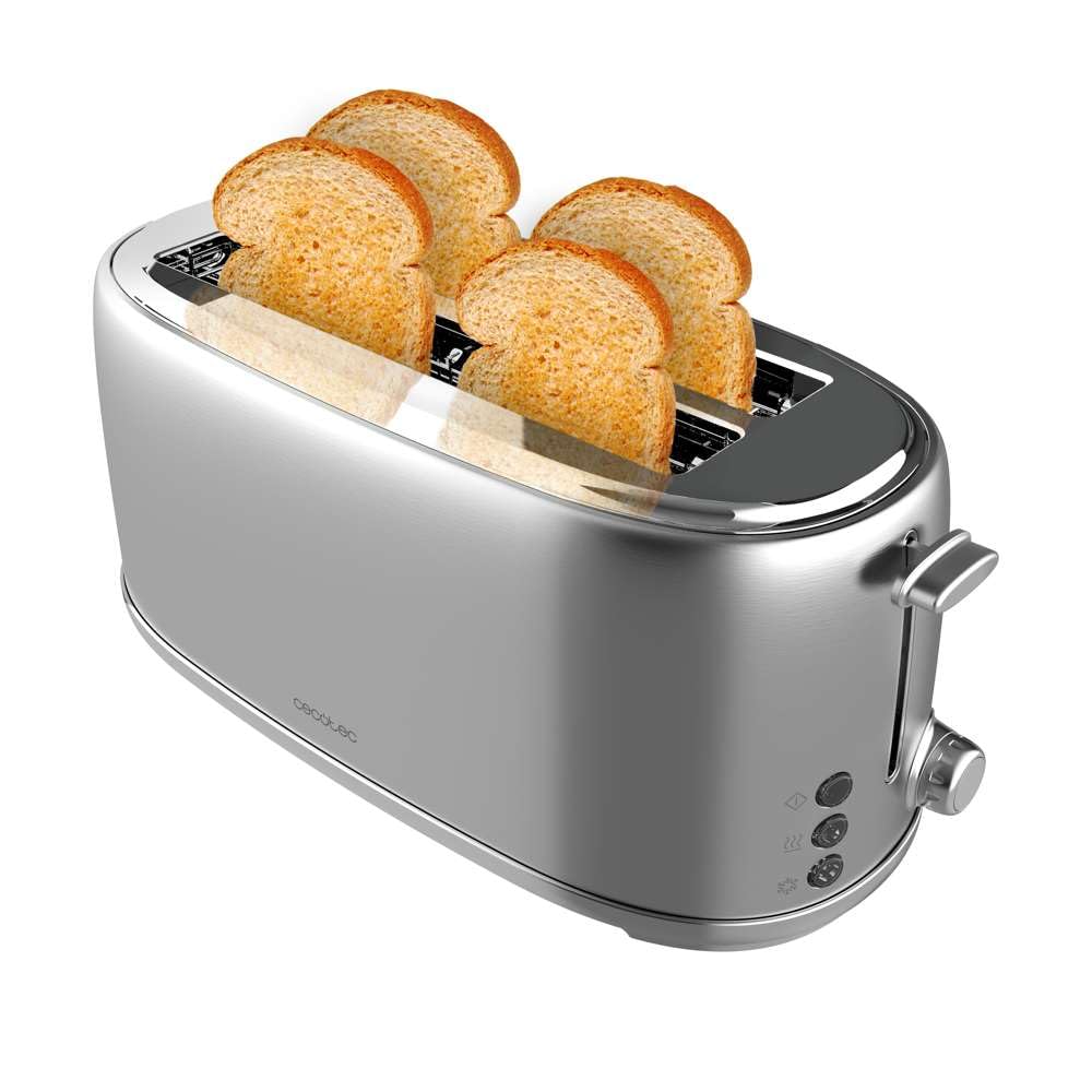 Cecotec Langschlitz-Toaster Toast&Taste 1600 Retro Double Inox (edelstahl