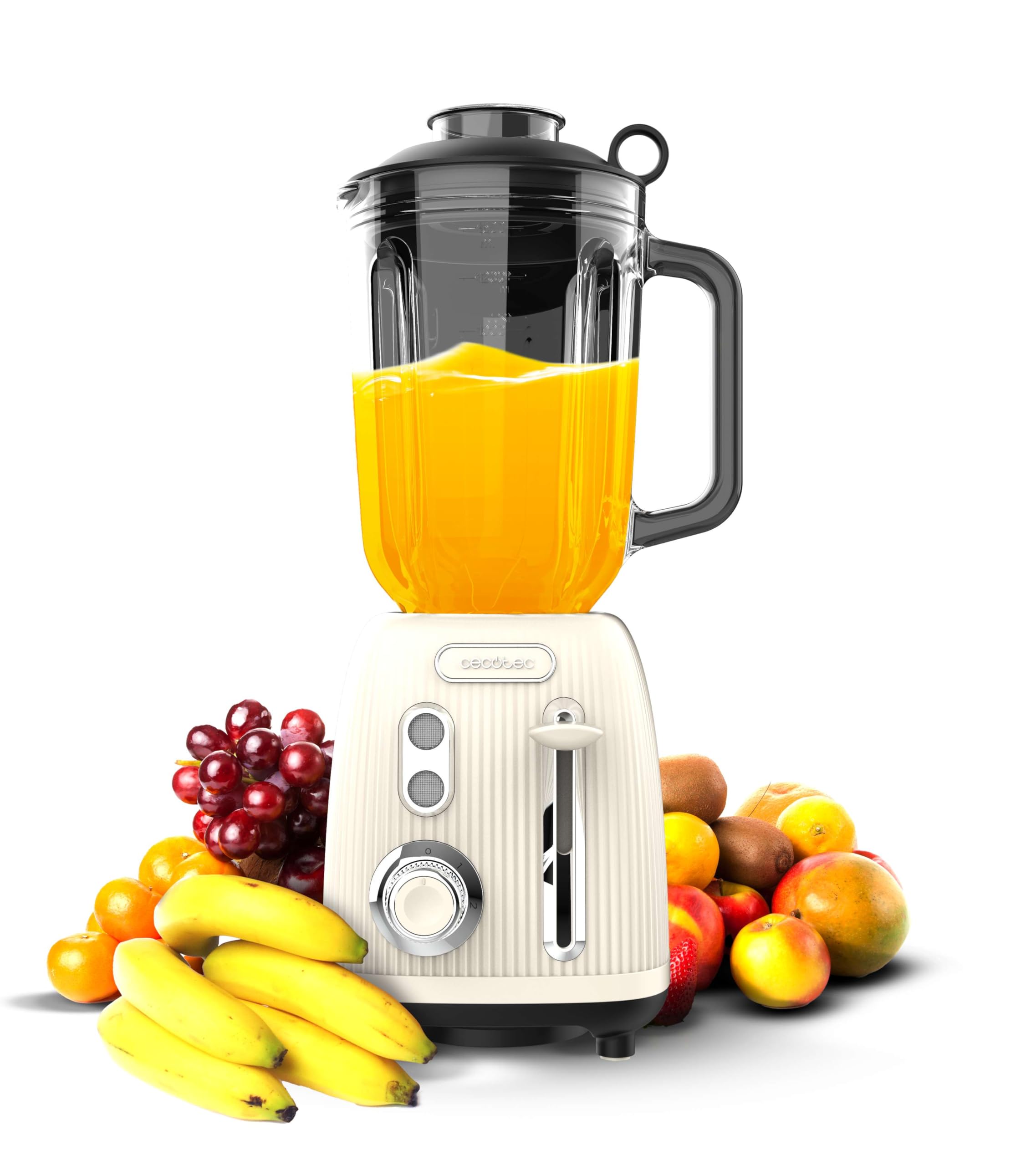 Cecotec Standmixer Power Black Titanium RetroBeige