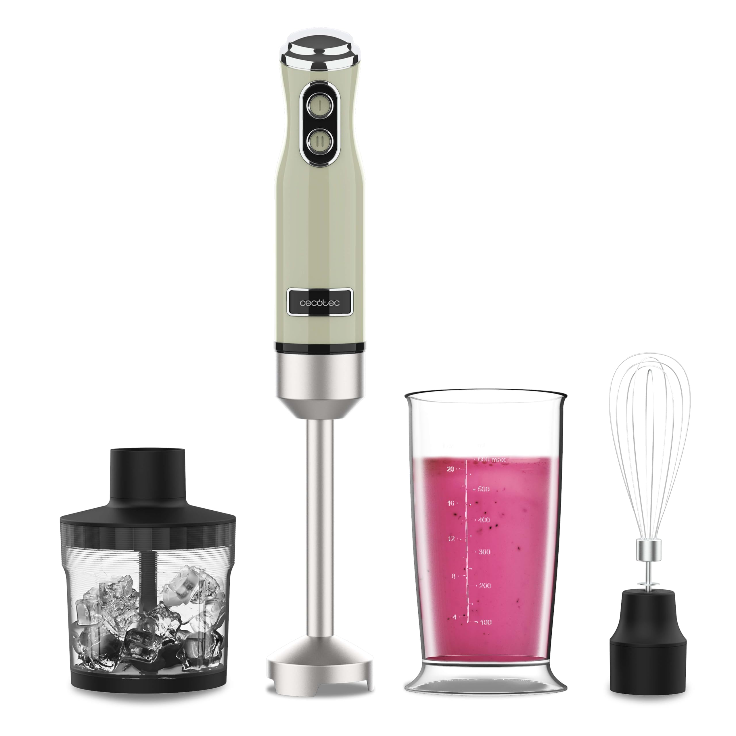 Cecotec Stabmixer Power RetroGreen 1200MAX Cream&Crush
