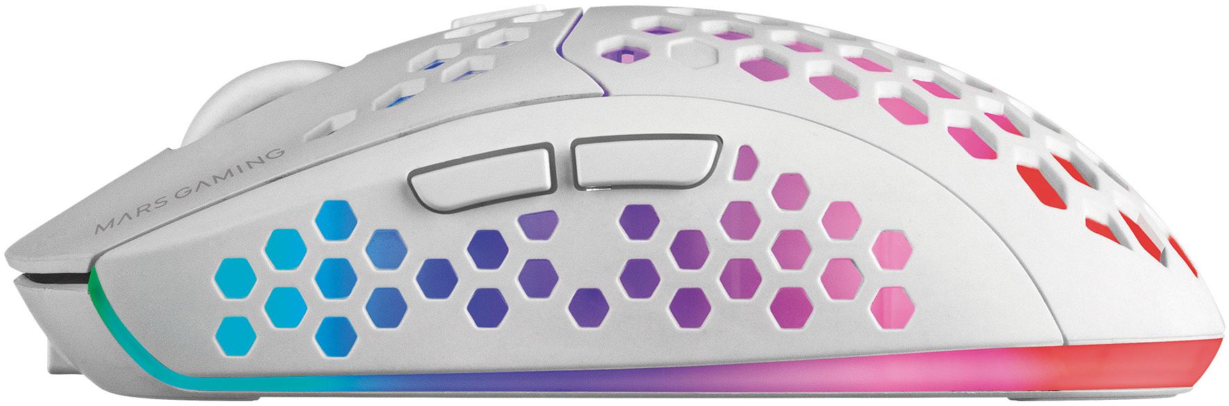MARS GAMING Souris sans fil Gamer MMW3 RGB (Blanc)