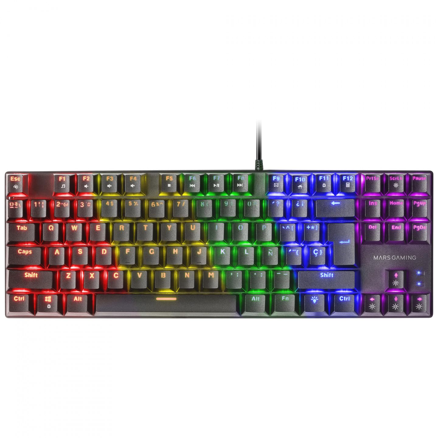 MARS GAMING Clavier Gamer mécanique (Brown Switch) MK80 RGB (Noir)