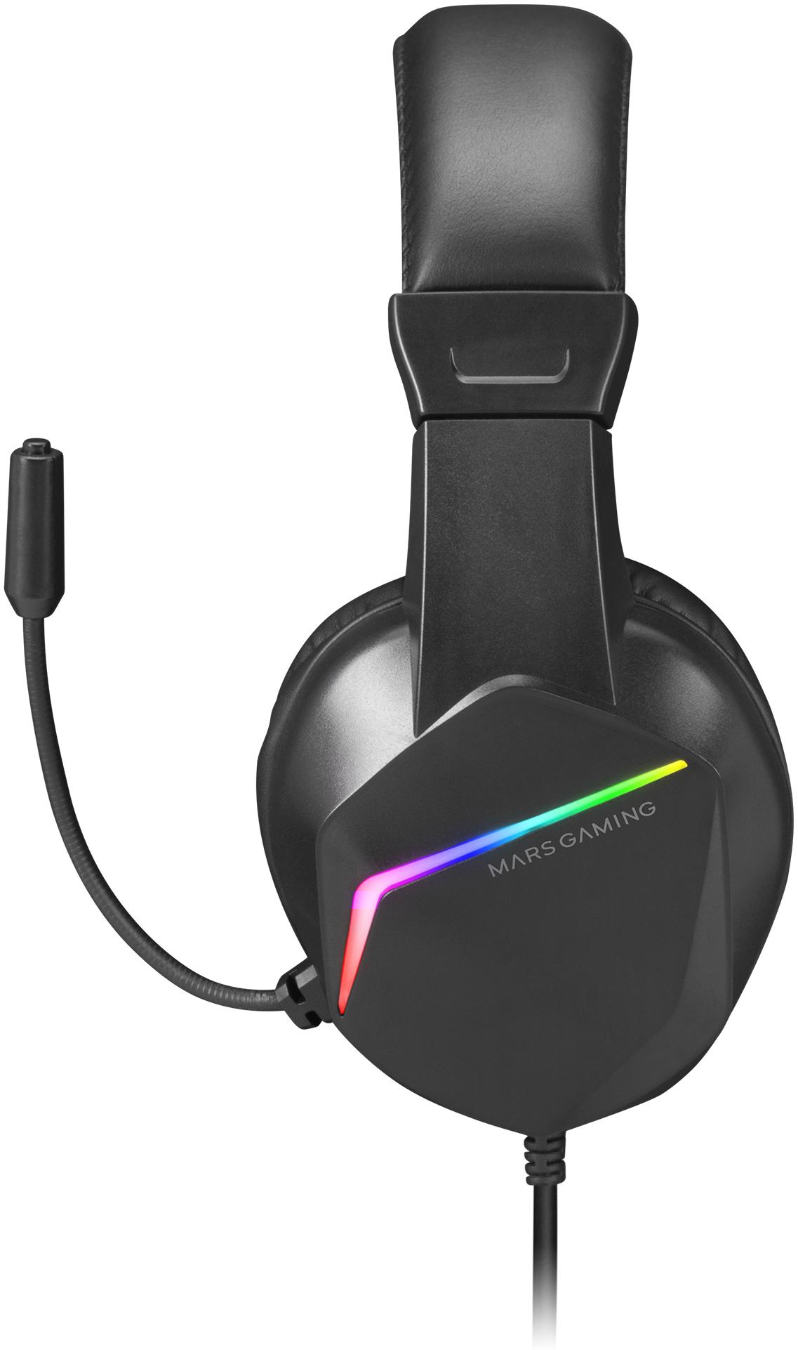 MARS GAMING Casque Micro Gamer MH122 RGB (Noir)