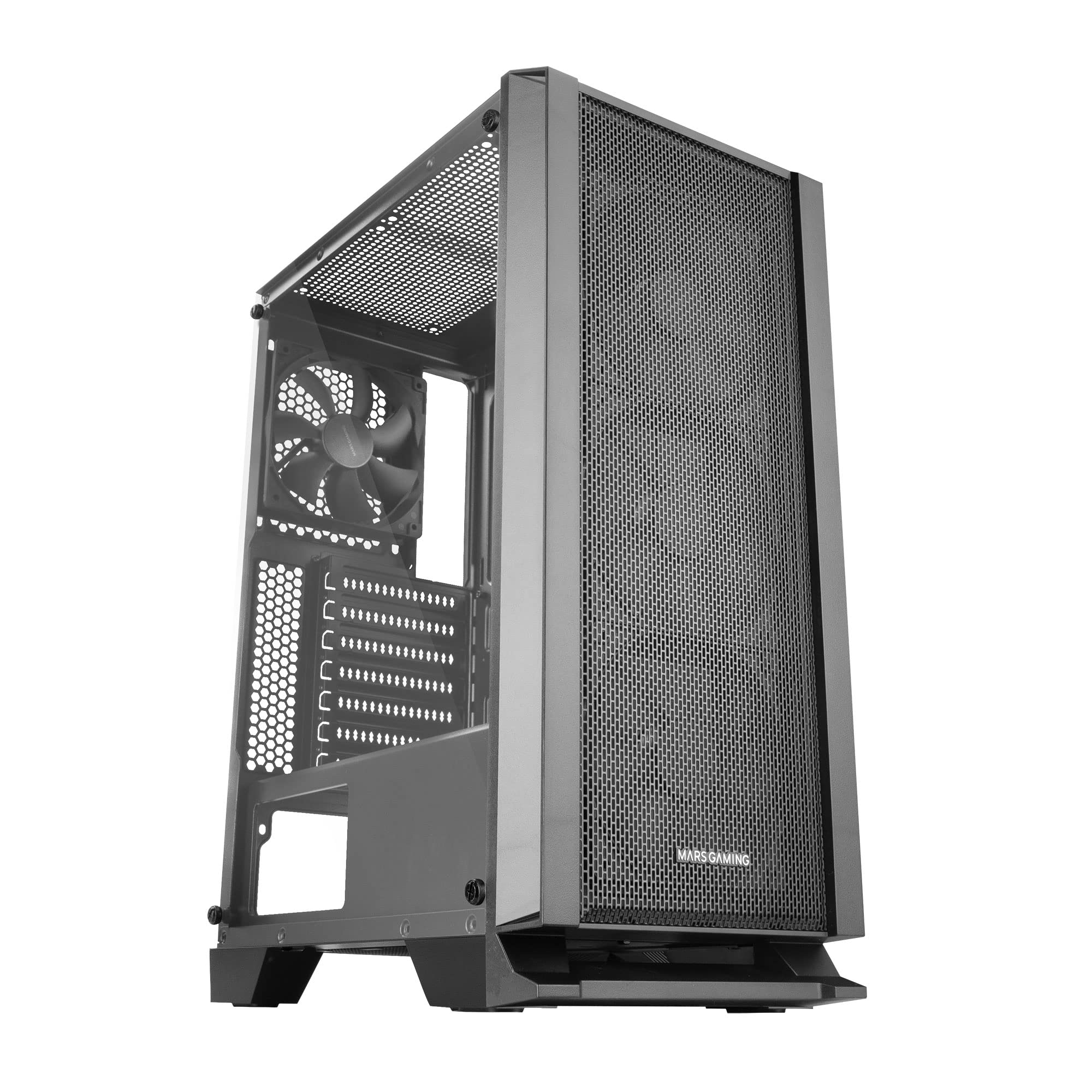 MARS GAMING Boitier Moyen Tour ATX MC-Master avec panneau vitré (Noir)