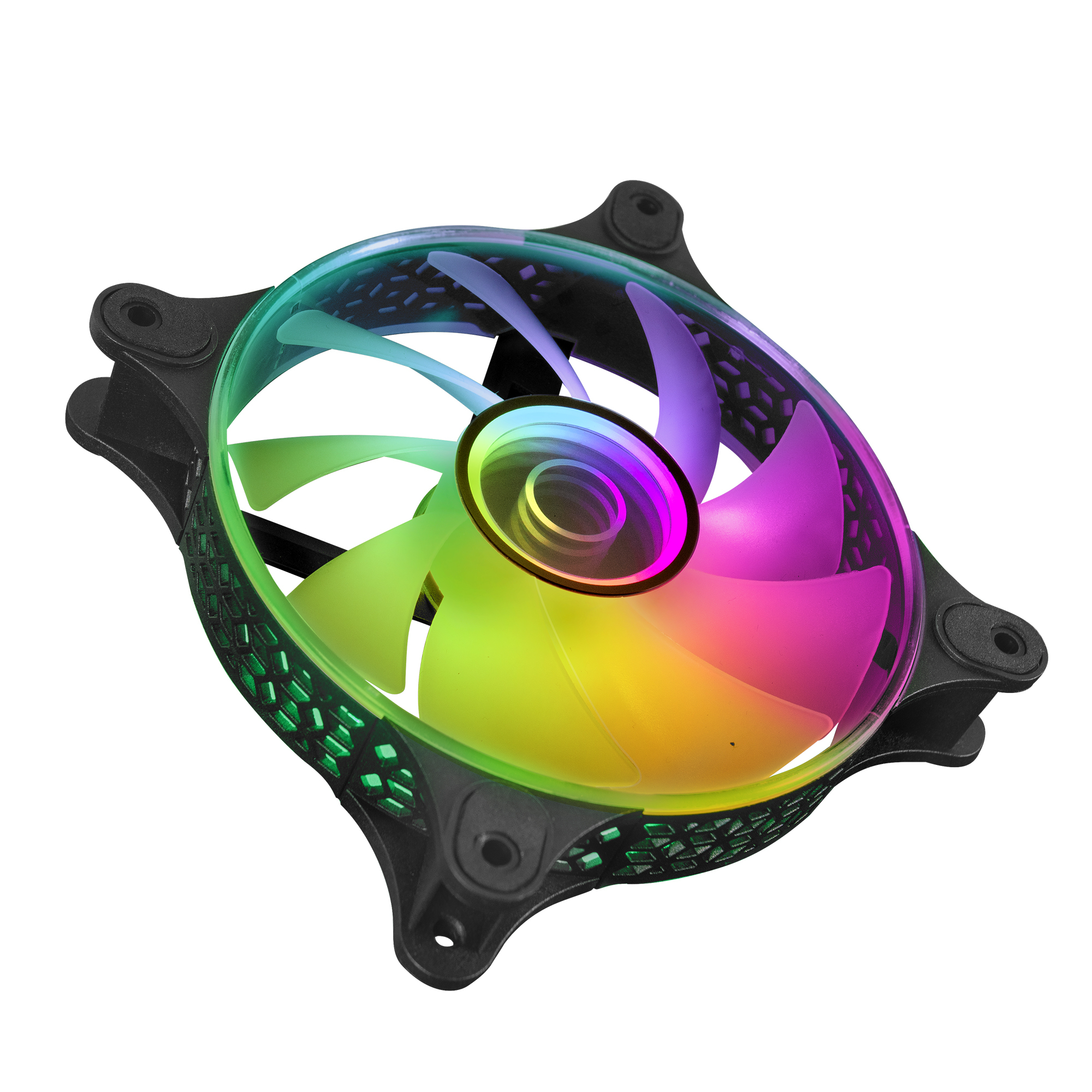 MARS GAMING Lot de 3 Ventilateurs boitier MF-3D RGB - 12cm (Noir)
