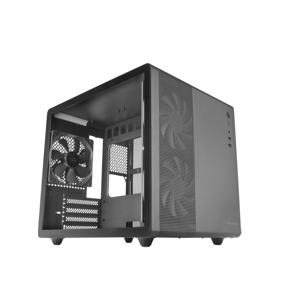 MARS GAMING Boitier Mini Tour Micro ATX MC-MPro avec panneau vitré (Noir)