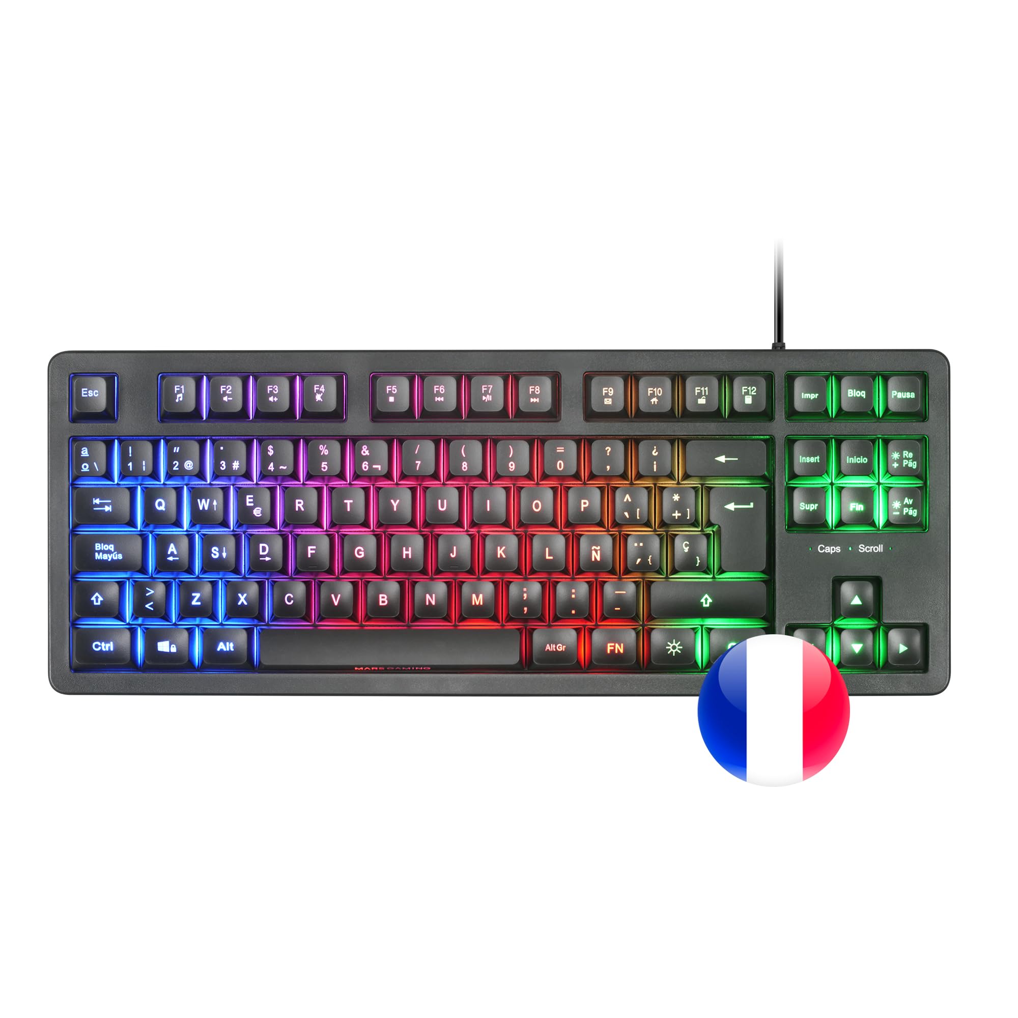 MARS GAMING Clavier Gamer MK023 RGB (Noir)