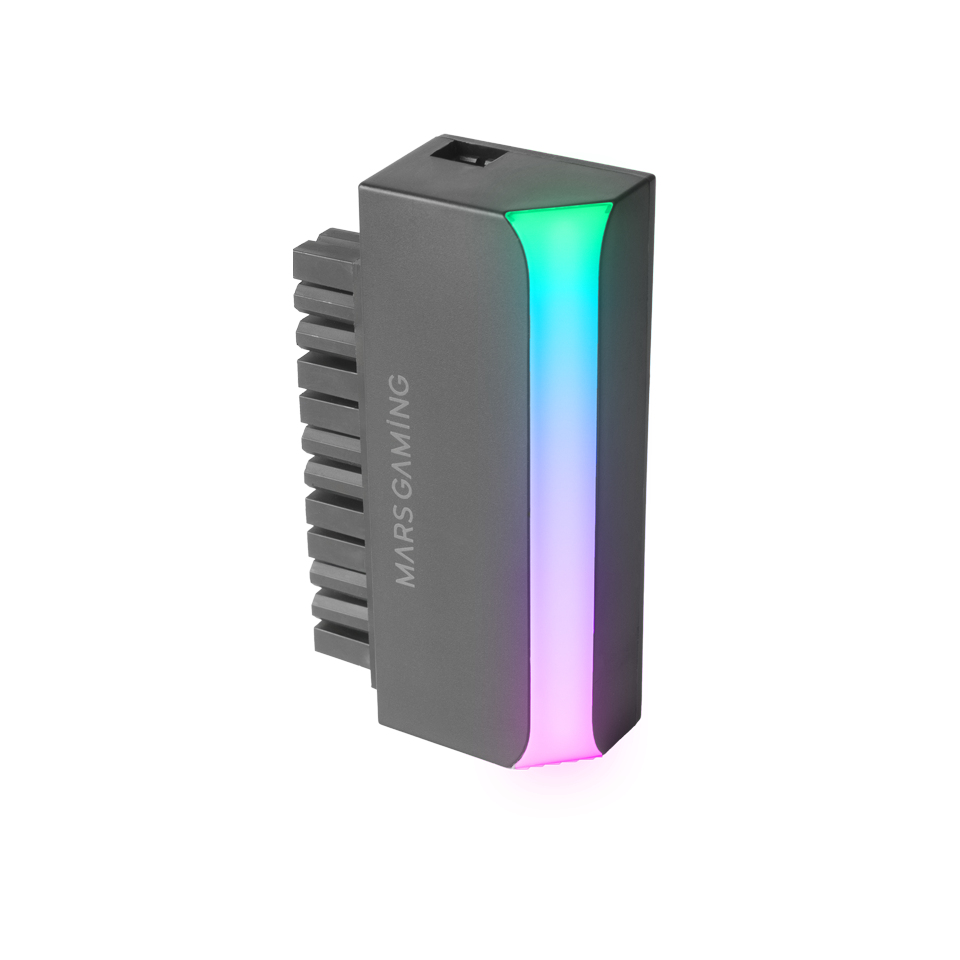 MARS GAMING Connecteur 90° MCA-L24 RGB - 1x 24 pins (Noir)