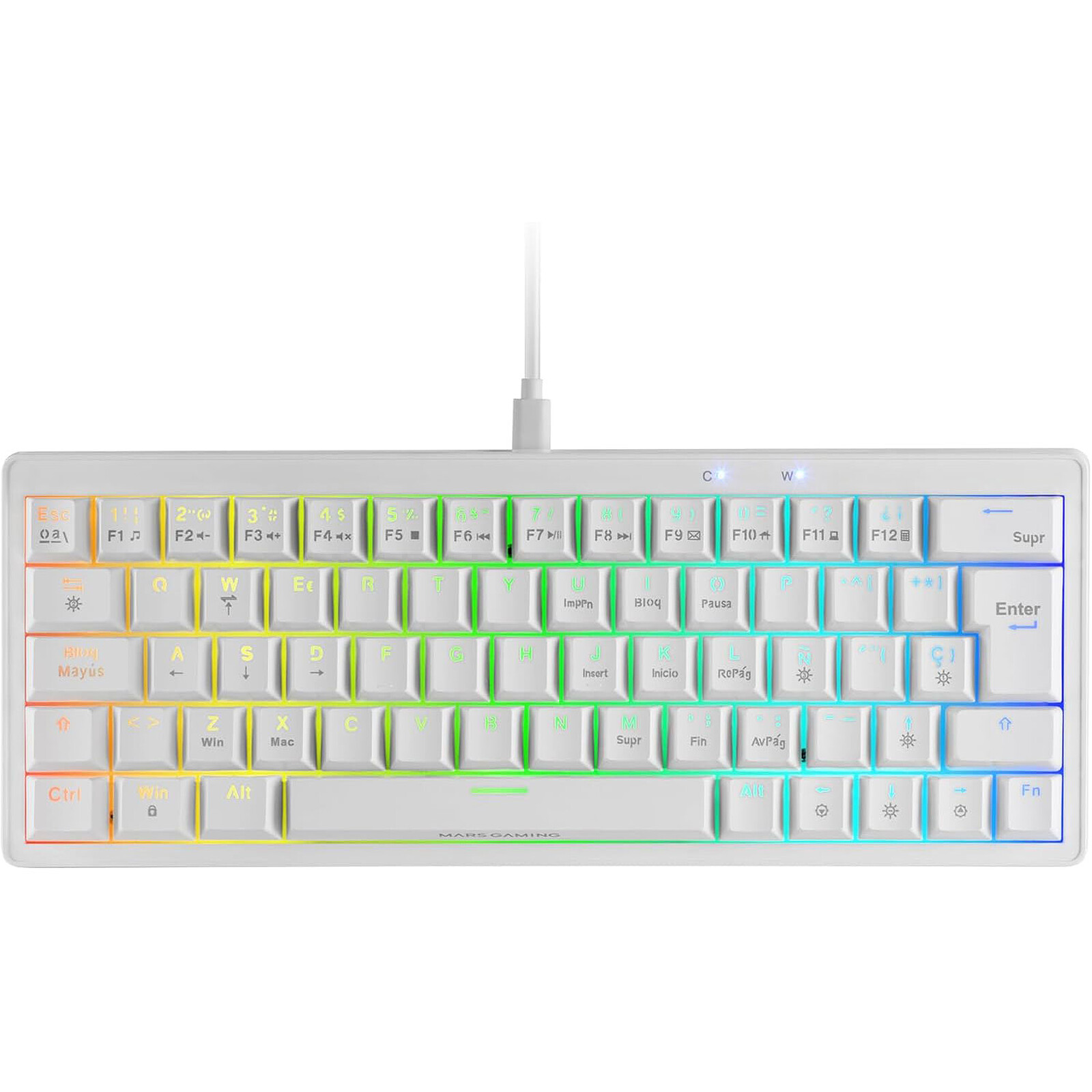 MARS GAMING Modèle du produit : MKMINIPRO Blue Switch (Blanc)