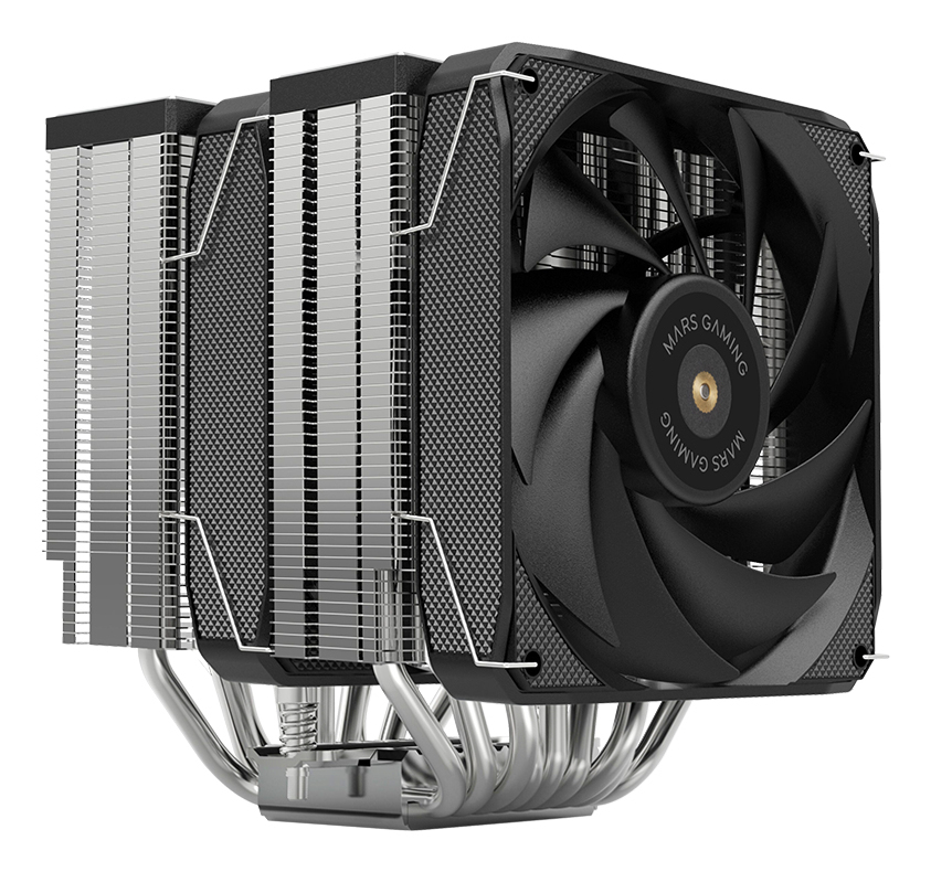 MARS GAMING Mcpu-xu9 Double Tour Dissipateur CPU Tdp 400w 2x Ventilateurs Fdb 9 Heatpipes Bph Noir