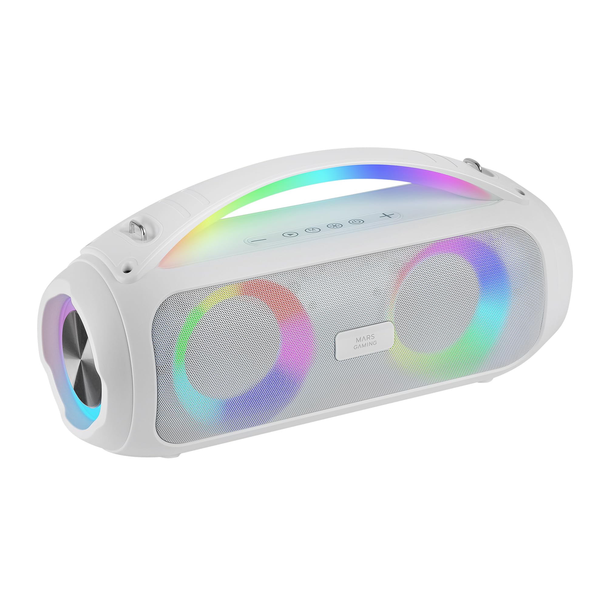 MARS GAMING Enceintes nomade Bluetooth  MS-Pulse RGB (Blanc)