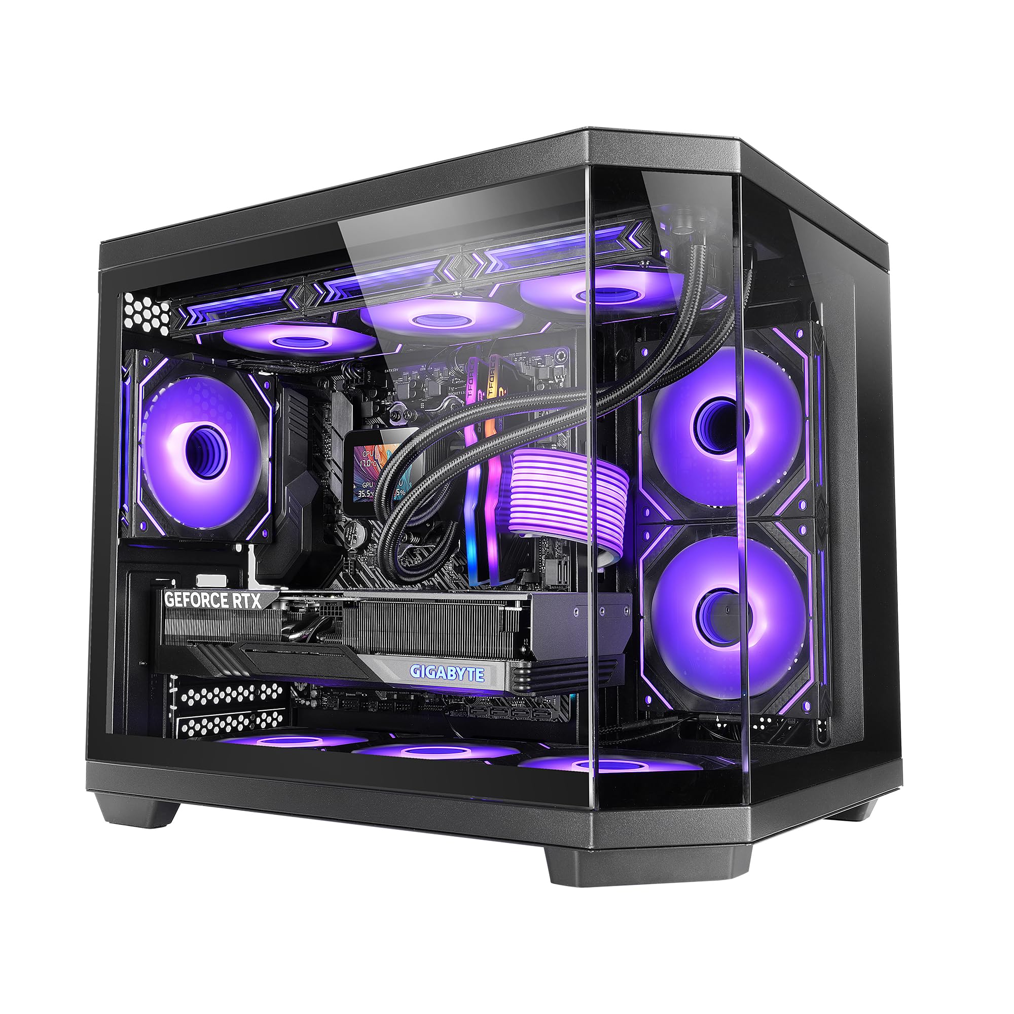 MARS GAMING Boitier Mini Tour Micro ATX MC-3TCorem avec panneaux vitrés (Noir)