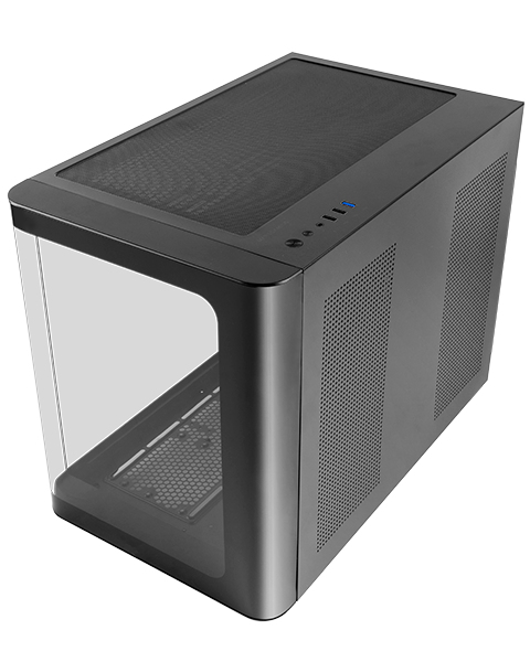 MARS GAMING Boitier Mini Tour Micro ATX MC-Fusion M avec panneaux vitrés (Noir)