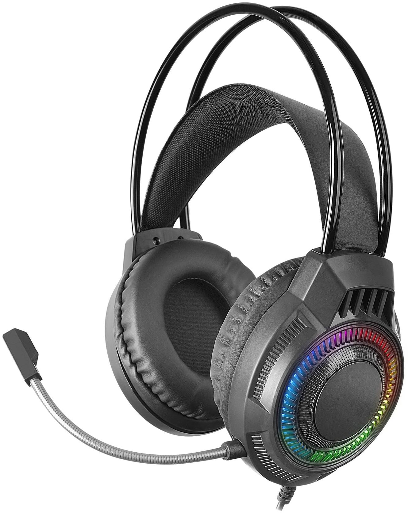 MARS GAMING Casque Gamer filaire MH124 RGB (Noir)