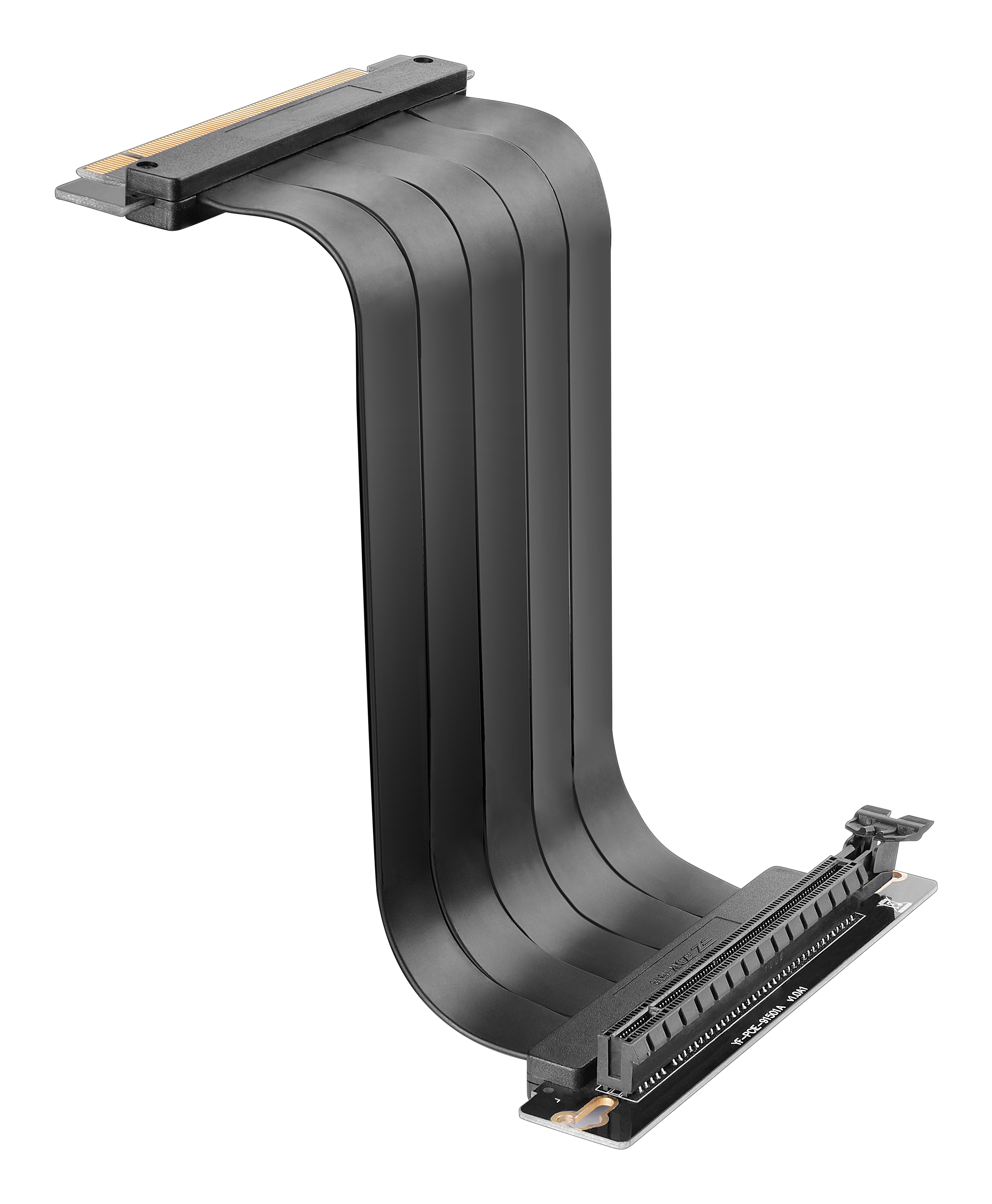 MARS GAMING Câble riser MCA-PCIE40 pour GPU PCIe 4.0 X16, connecteur 90°, câble en cuivre 30 AWG 300 mm