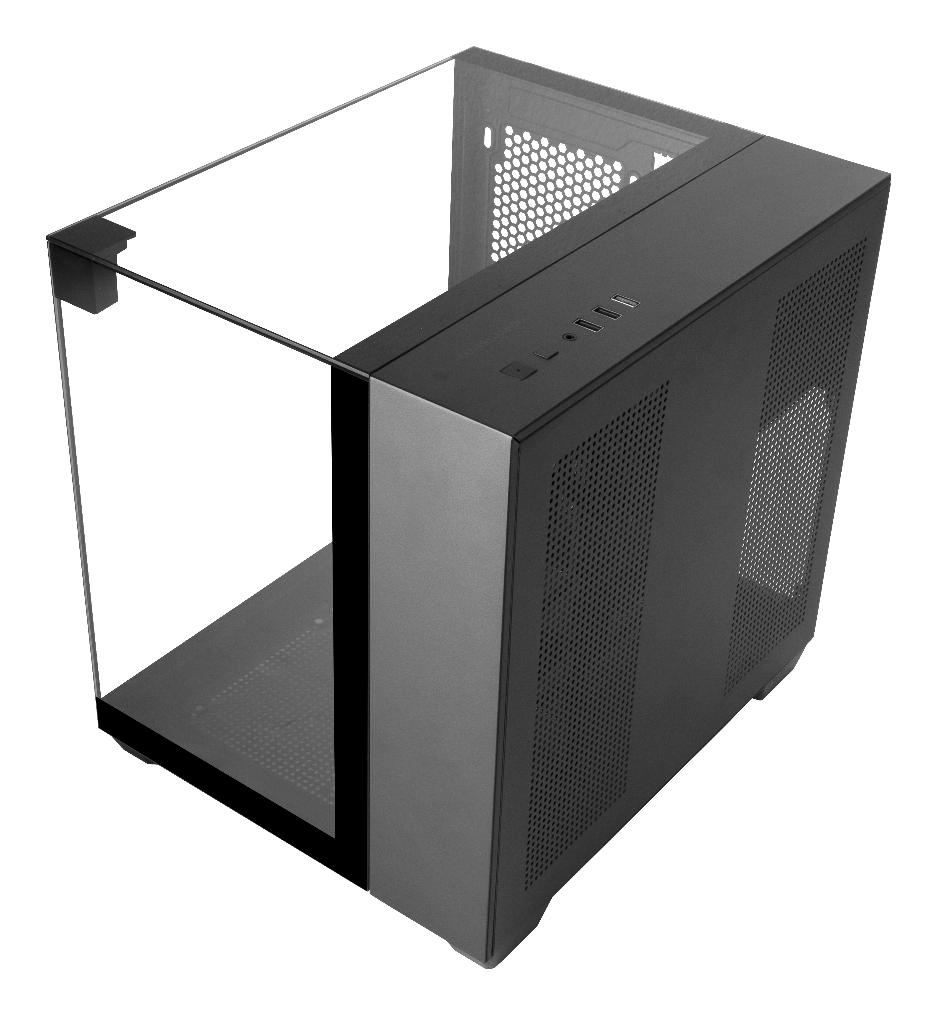 MARS GAMING Boitier Mini Tour Micro ATX MCVISIONM avec panneaux vitrés (Noir)