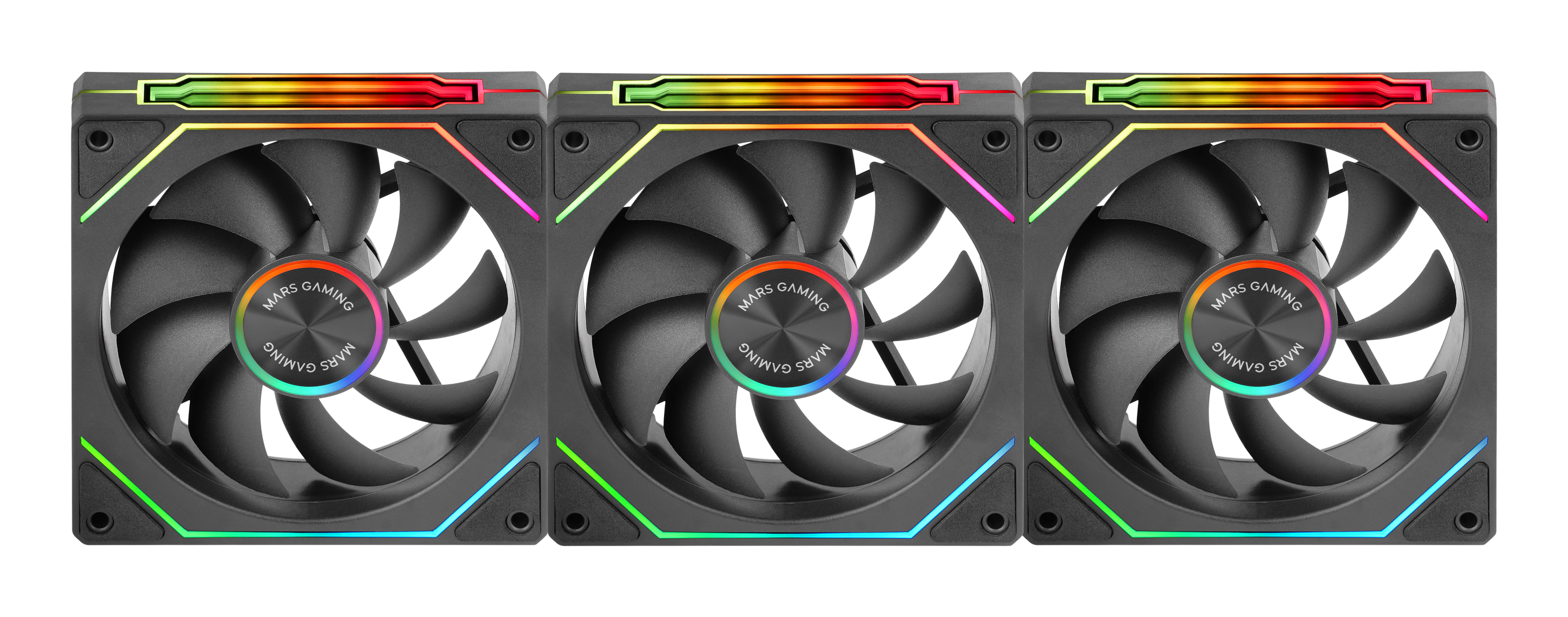 MARS GAMING Ventilateur supplémentaire MF-LINKFINITYKIT2 ARGB 120mm 1800RPM avec technologie LINKFINITY