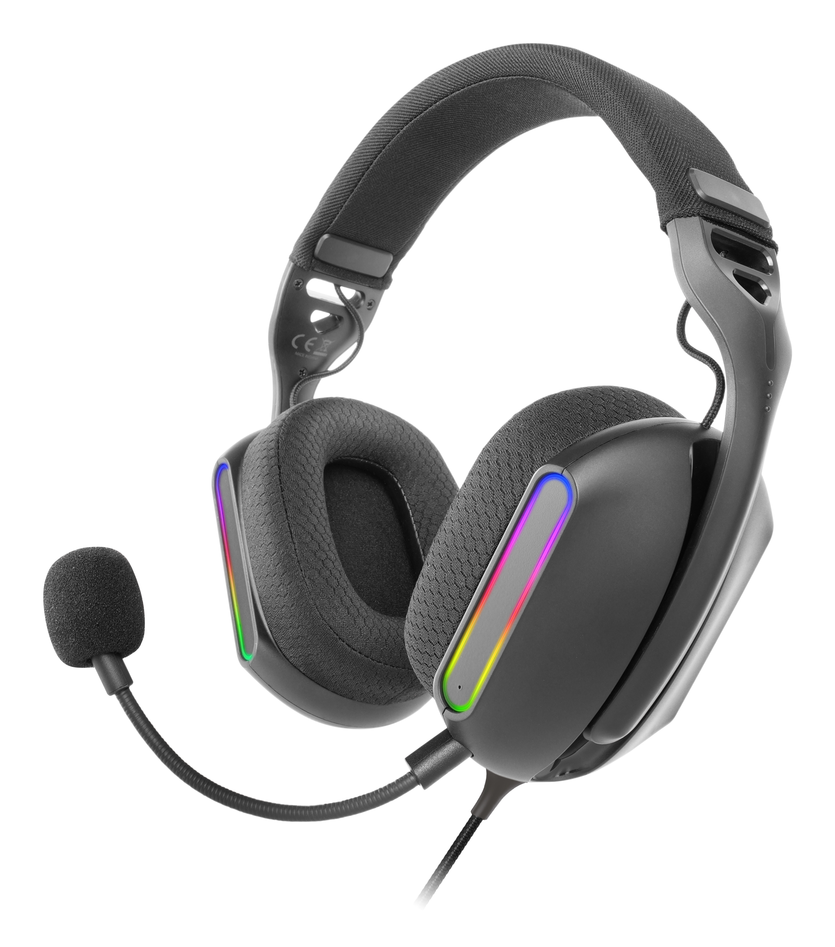 MARS GAMING Casque Gamer filaire  MH-Pro RGB (Noir)