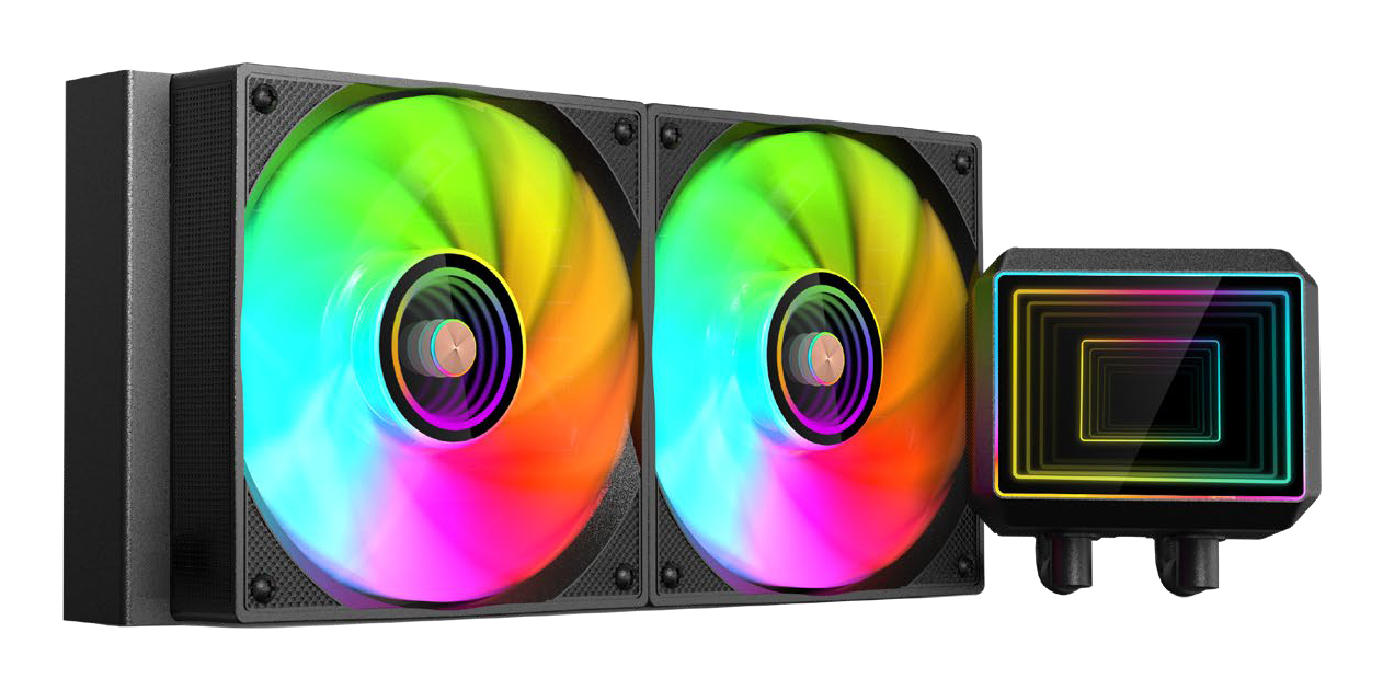 MARS GAMING Refroidissement liquide AIO ML-two240 450 W TDP 2 ventilateurs ARGB Pompe 4e génération Noir