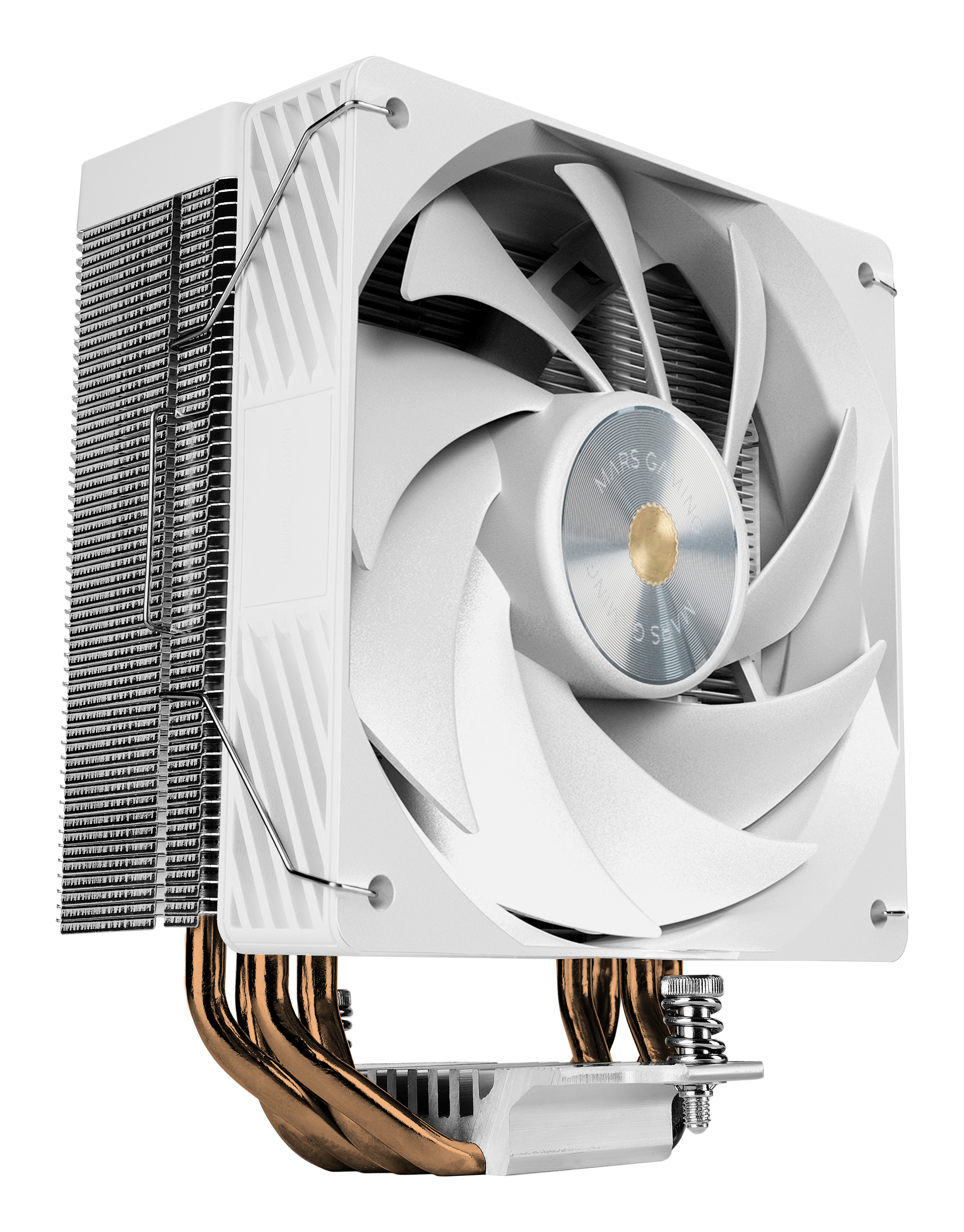 MARS GAMING Dissipateur thermique pour processeur Mcpu-x4 230 W, 4 caloducs, ventilateur 120 mm, Intel LGA et AMD, blanc
