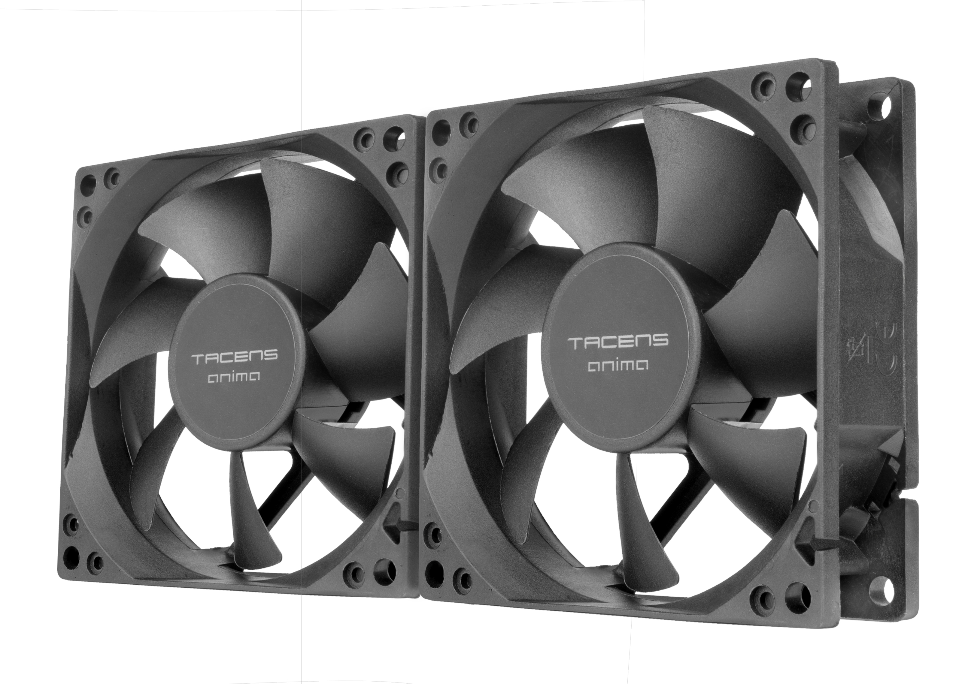 MARS GAMING Tacens Anima Af8x2 Kit 2x Ventilateurs Ultra Silencieux 80mm Fluxus Noir
