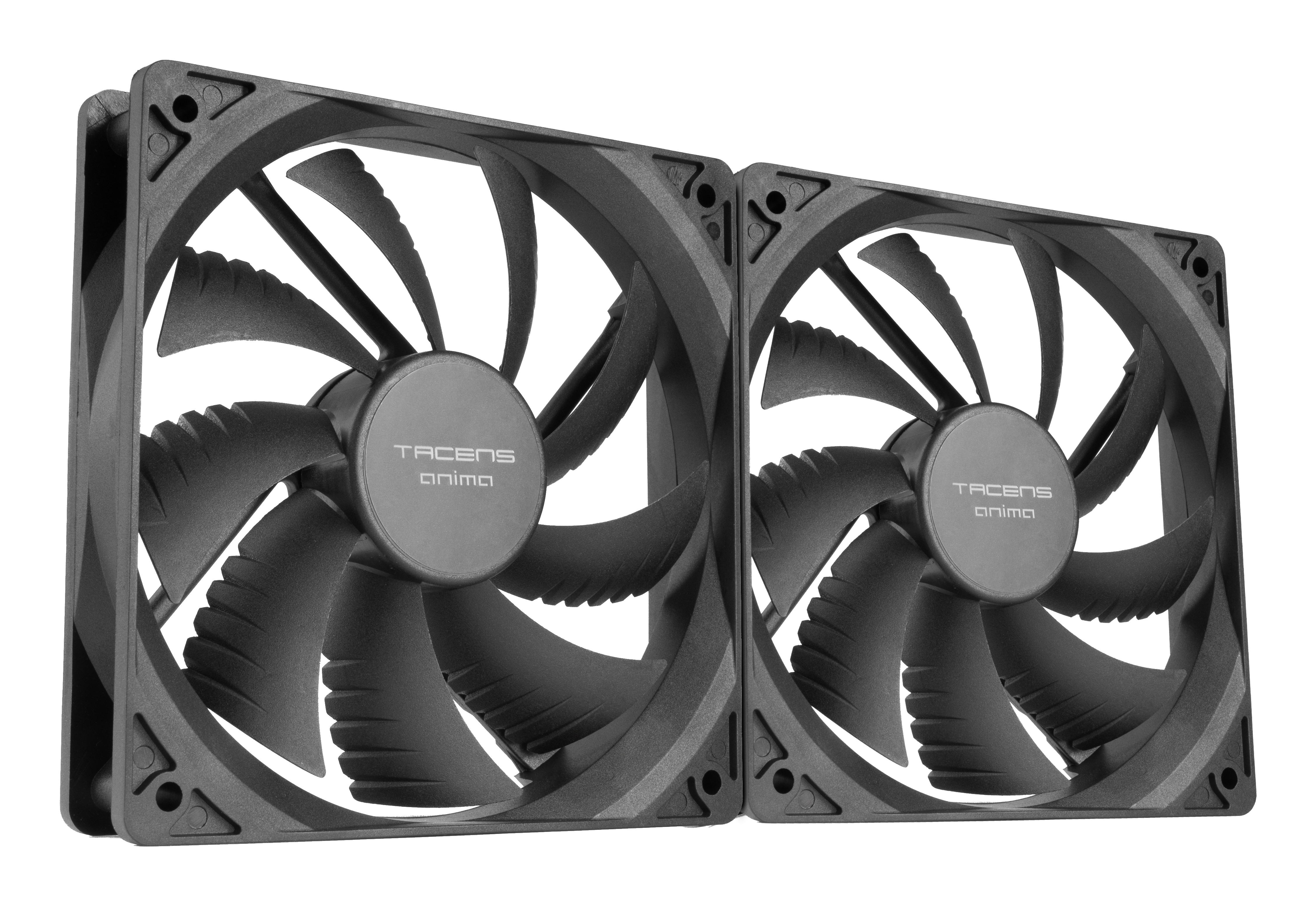 MARS GAMING Tacens Anima Af12x2 Kit 2x Ventilateurs Ultra Silencieux 120mm Fluxus Noir