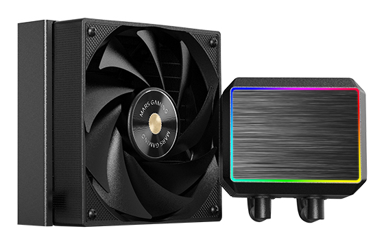 MARS GAMING Refroidissement liquide tout-en-un ML-PROII120, pompe TDP 300 W, 4e génération, 1 ventilateur noir