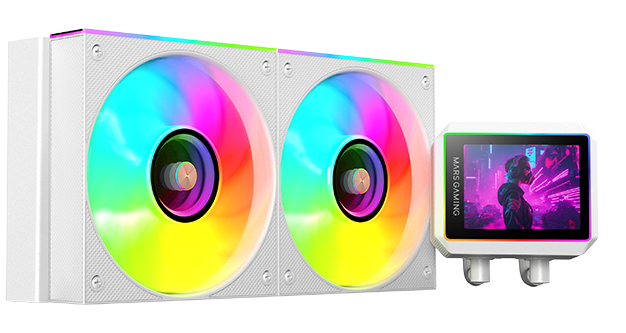 MARS GAMING Kit Watercooling AIO  ML-Vision II RGB - 240mm (Blanc)