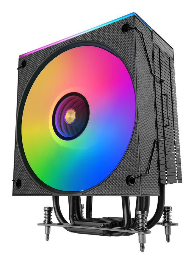 MARS GAMING Dissipateur thermique pour processeur  Mcpu-lcd, 300 W TDP, 6 caloducs, ventilateur ARGB, écran LCD 120 mm, noir